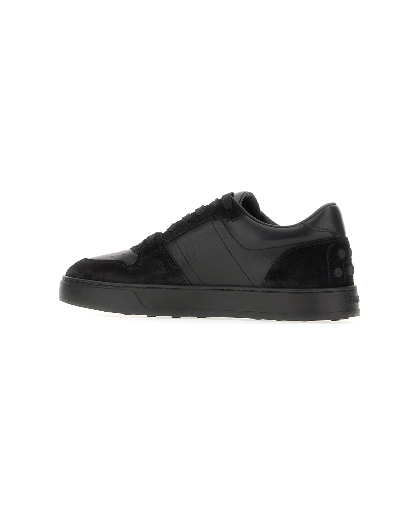 Tod's Black Leather And Suede Sneakers - Nero