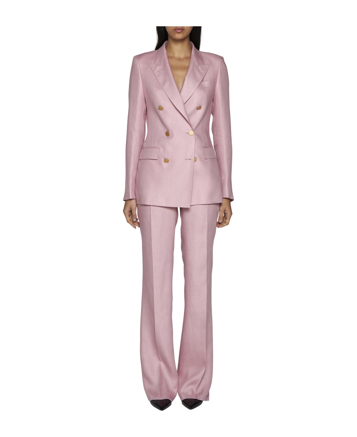 Tagliatore Parigi Double-breasted Linen Suit - Rosa