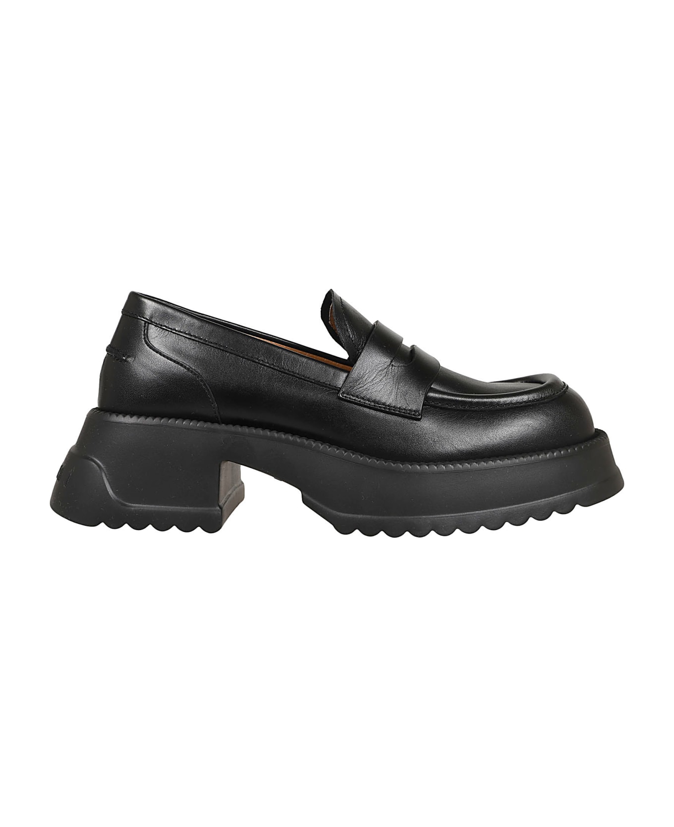 Marni Moccasin Shoe - Black フラットシューズ