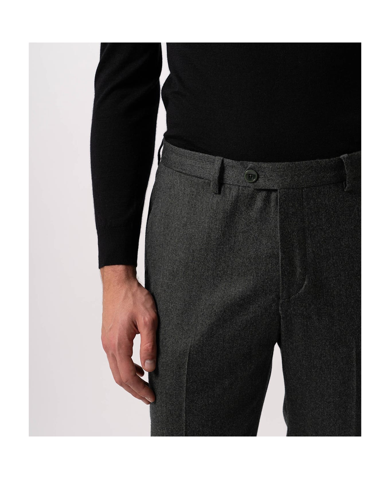 Larusmiani Velvet Trousers Howard Pants - Green