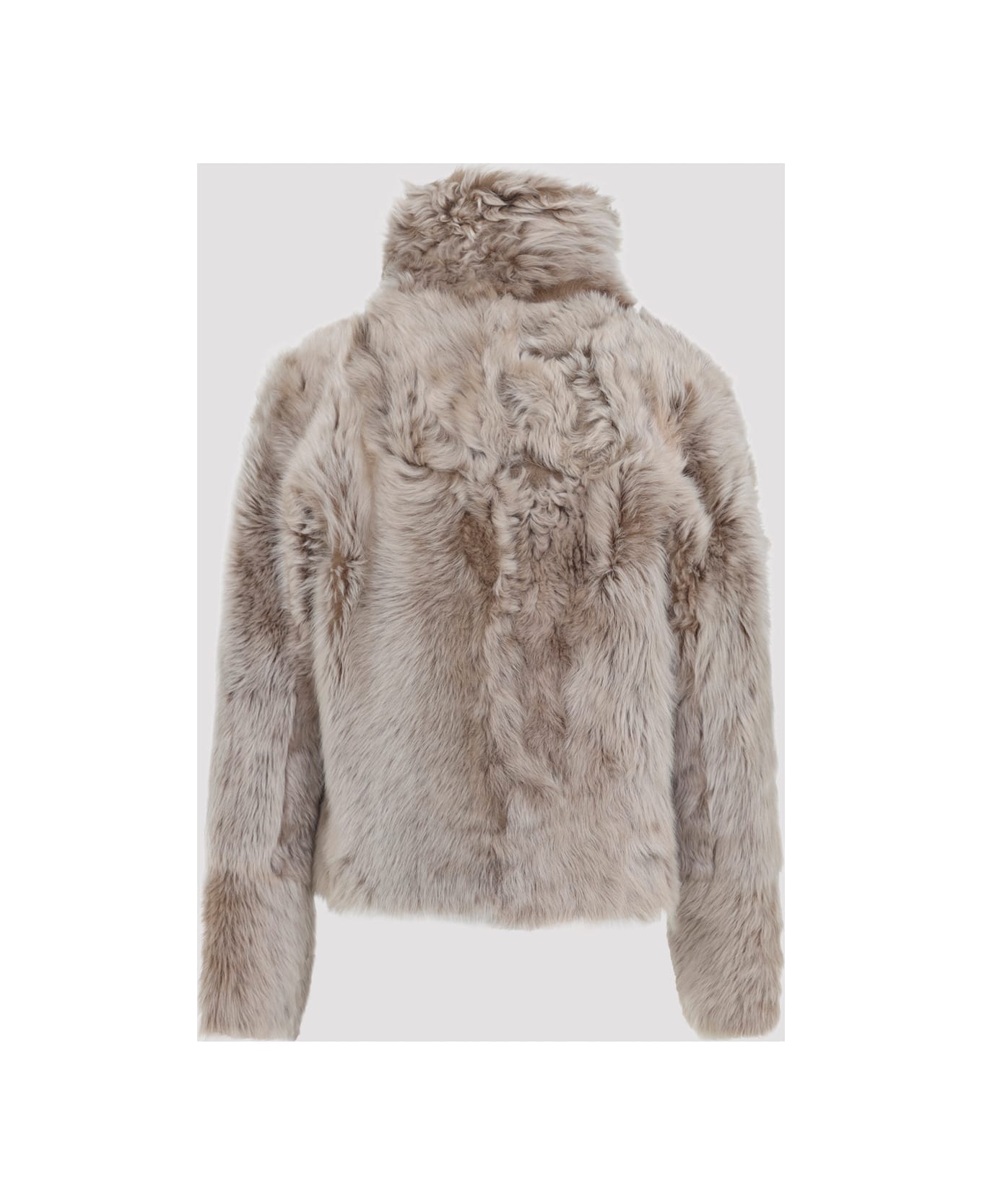 Yves Salomon Lamb Leather Jacket - Chai Latte