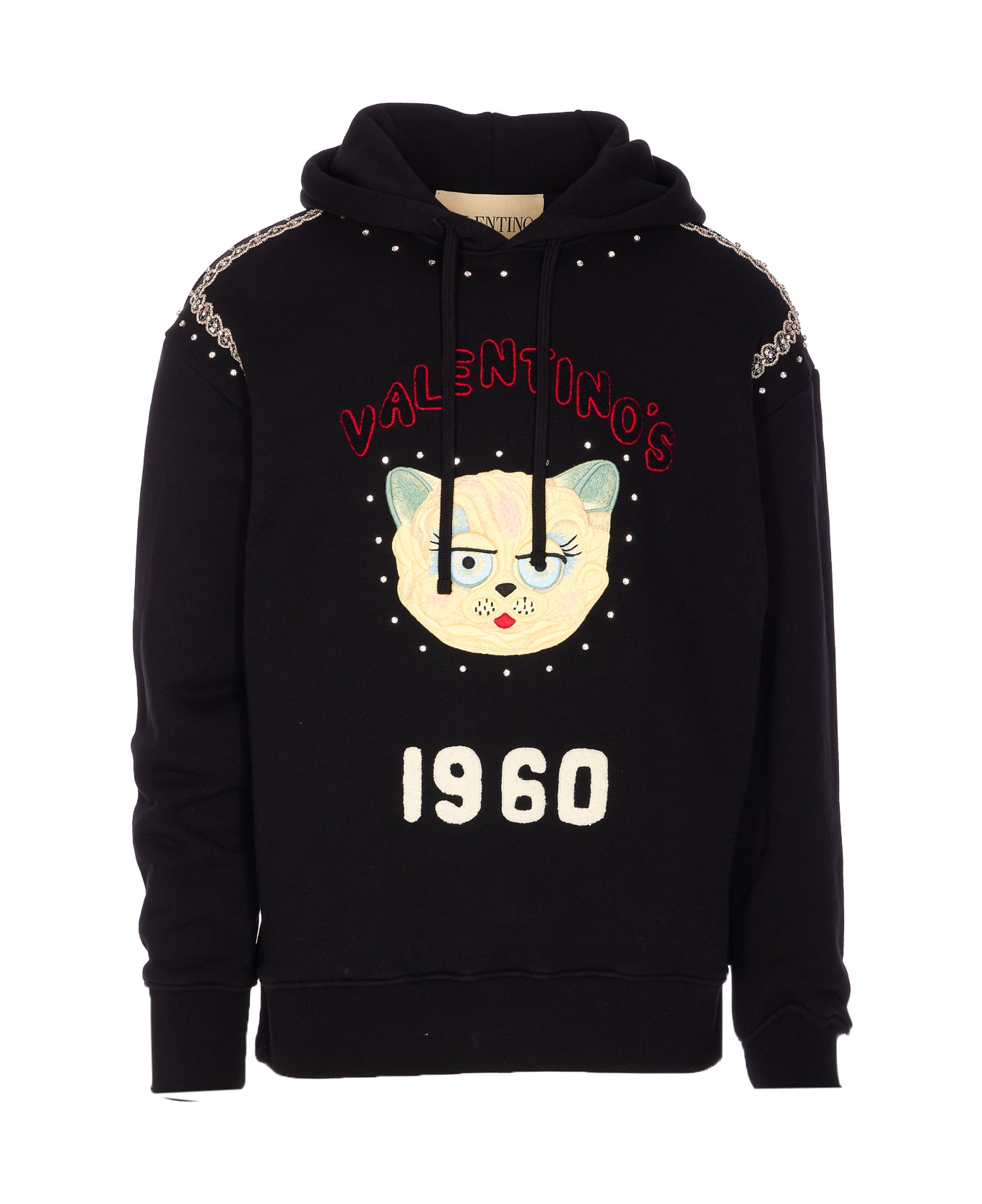 Valentino Garavani Le Chat De La Maison Patch Hoodie - Black