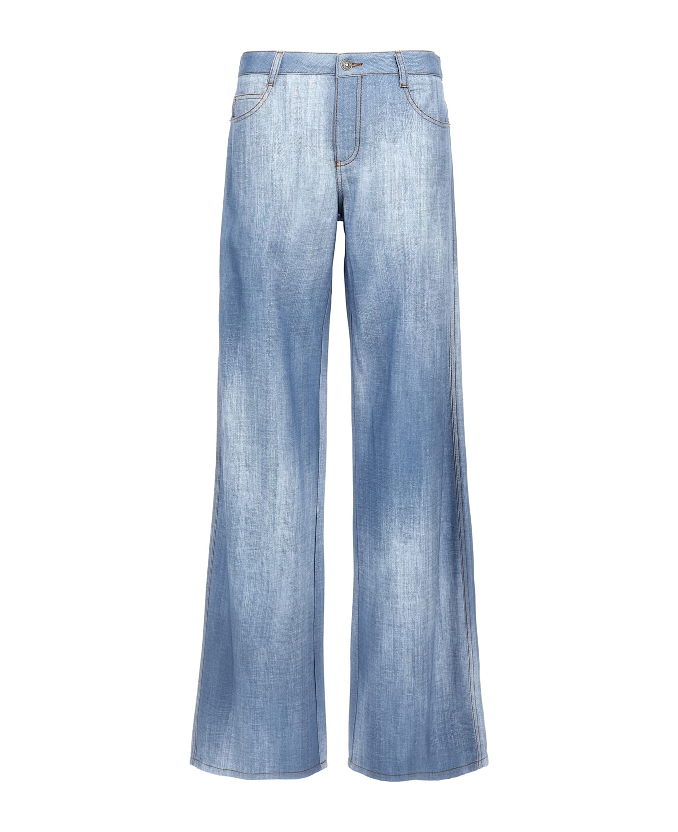 Ermanno Scervino Denim Effect Pants - Light Blue