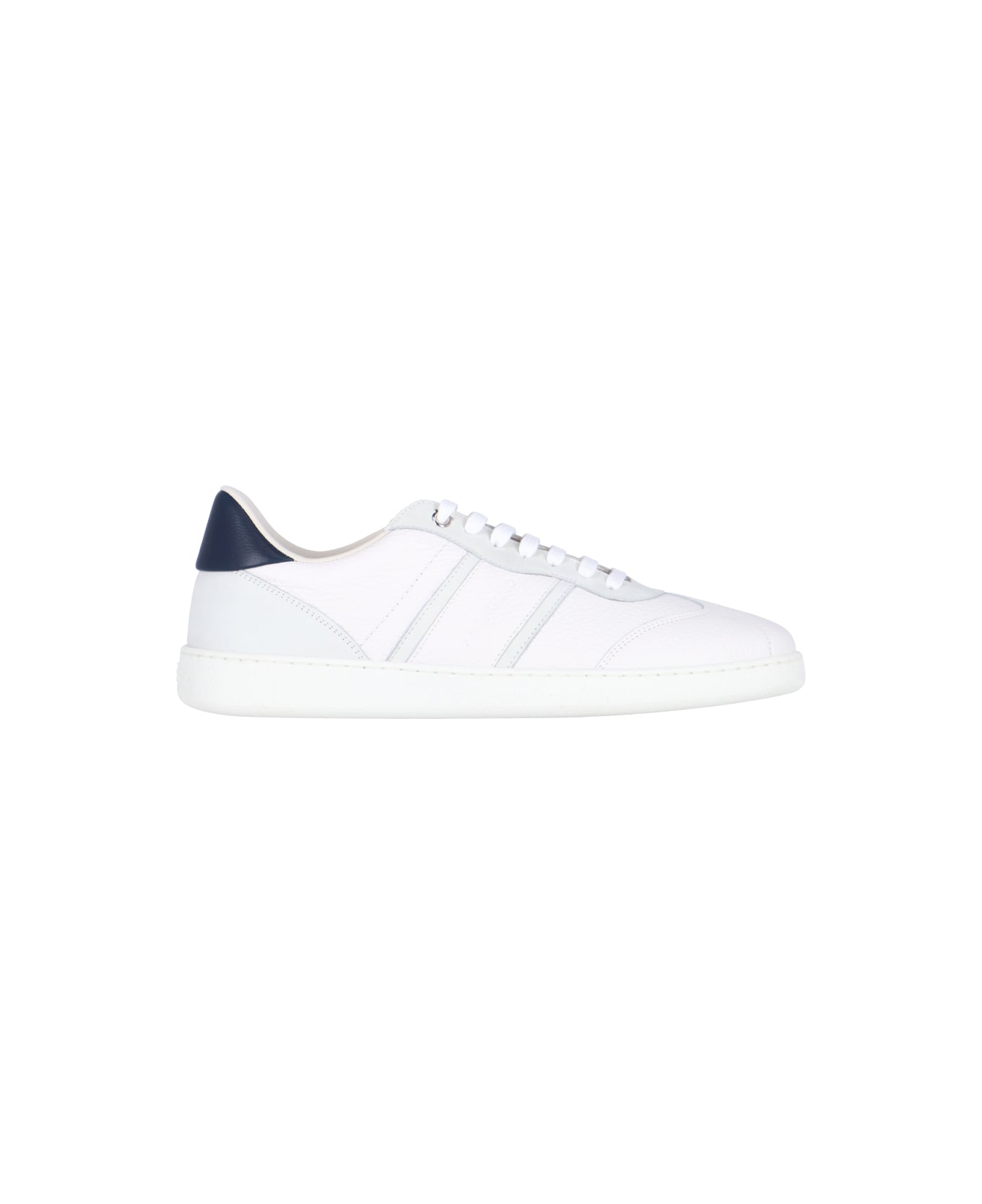 Ferragamo Low Logo Sneakers - White, blue