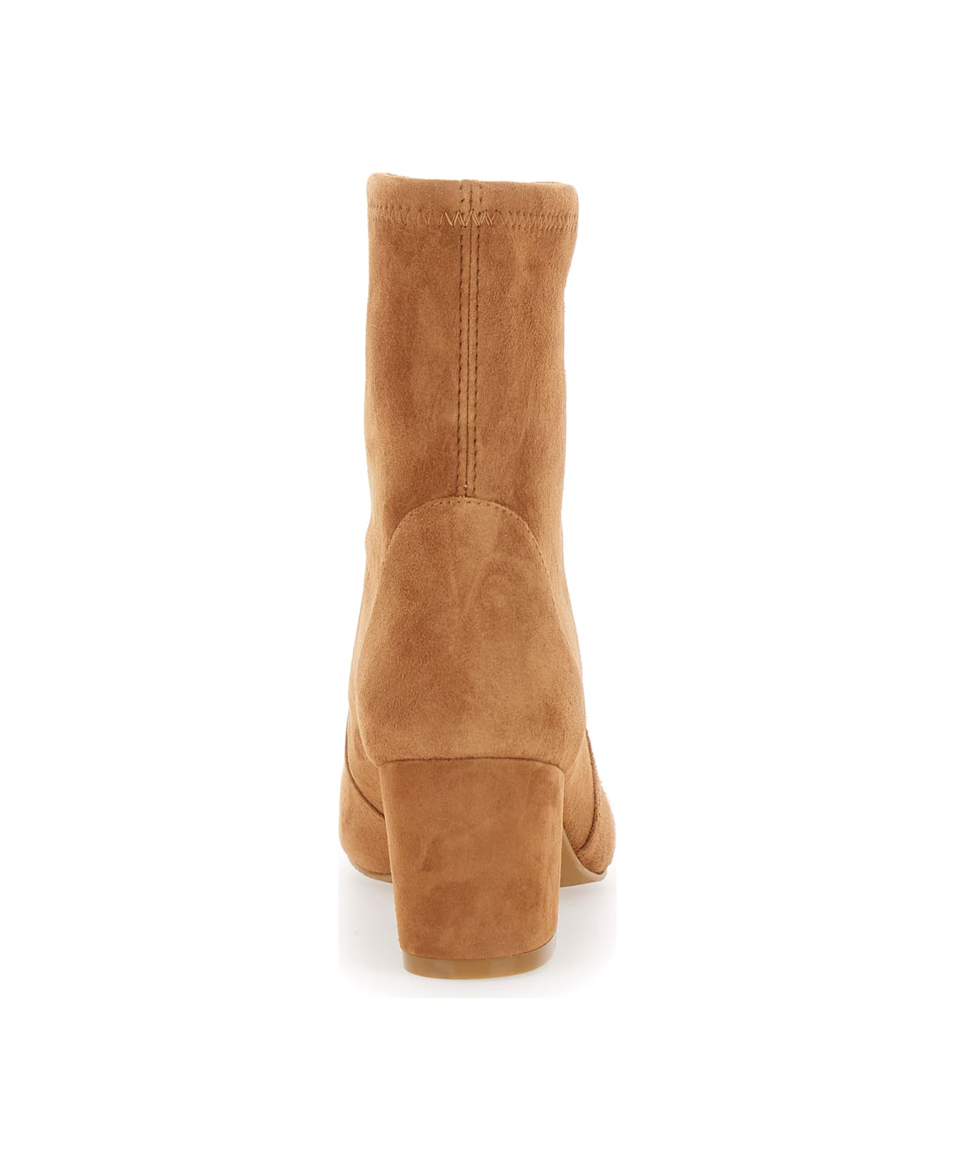 Stuart Weitzman 'yuliana' Beige Ankle Boots With Medium Block Heel In Ecoleather Woman - Beige