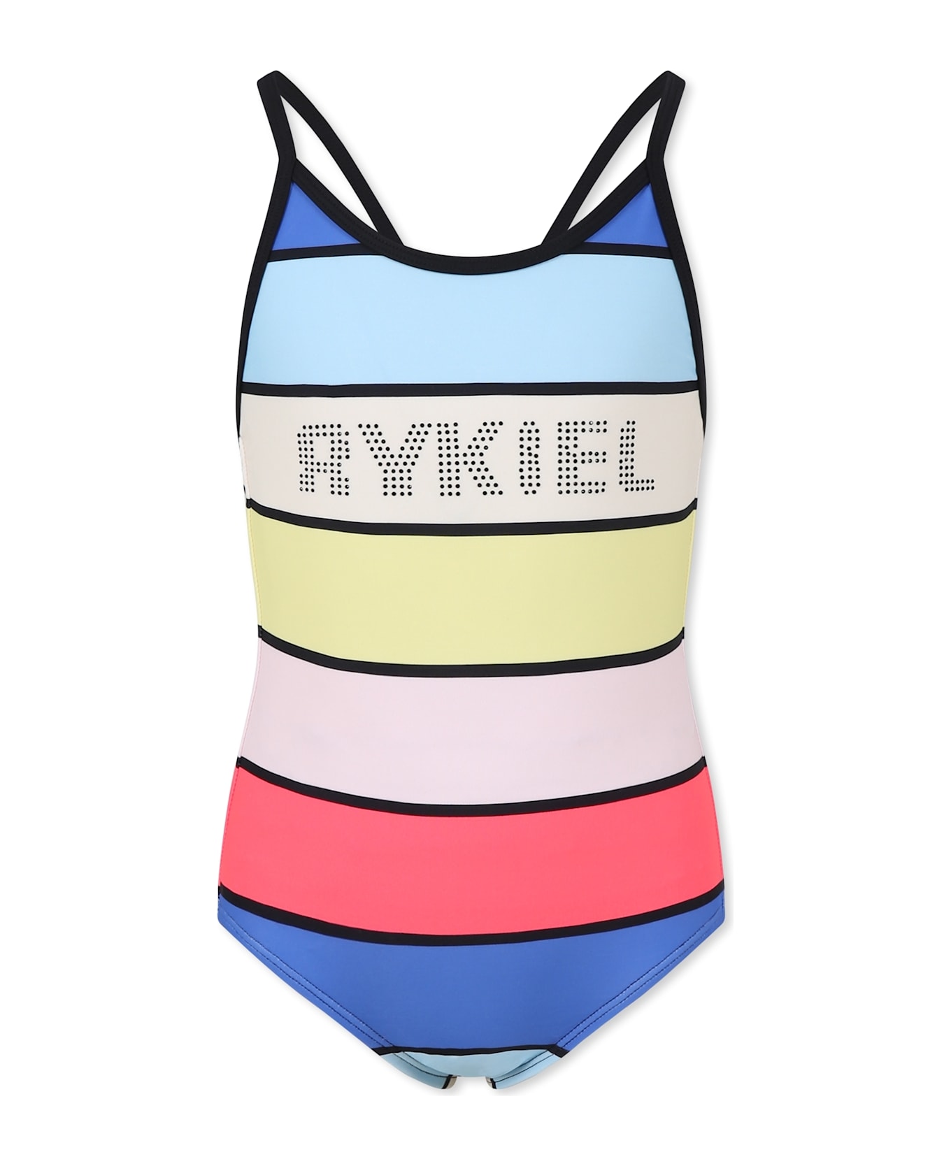 Rykiel Enfant Multicolor Swimsuit For Girl With Logo - Multicolor