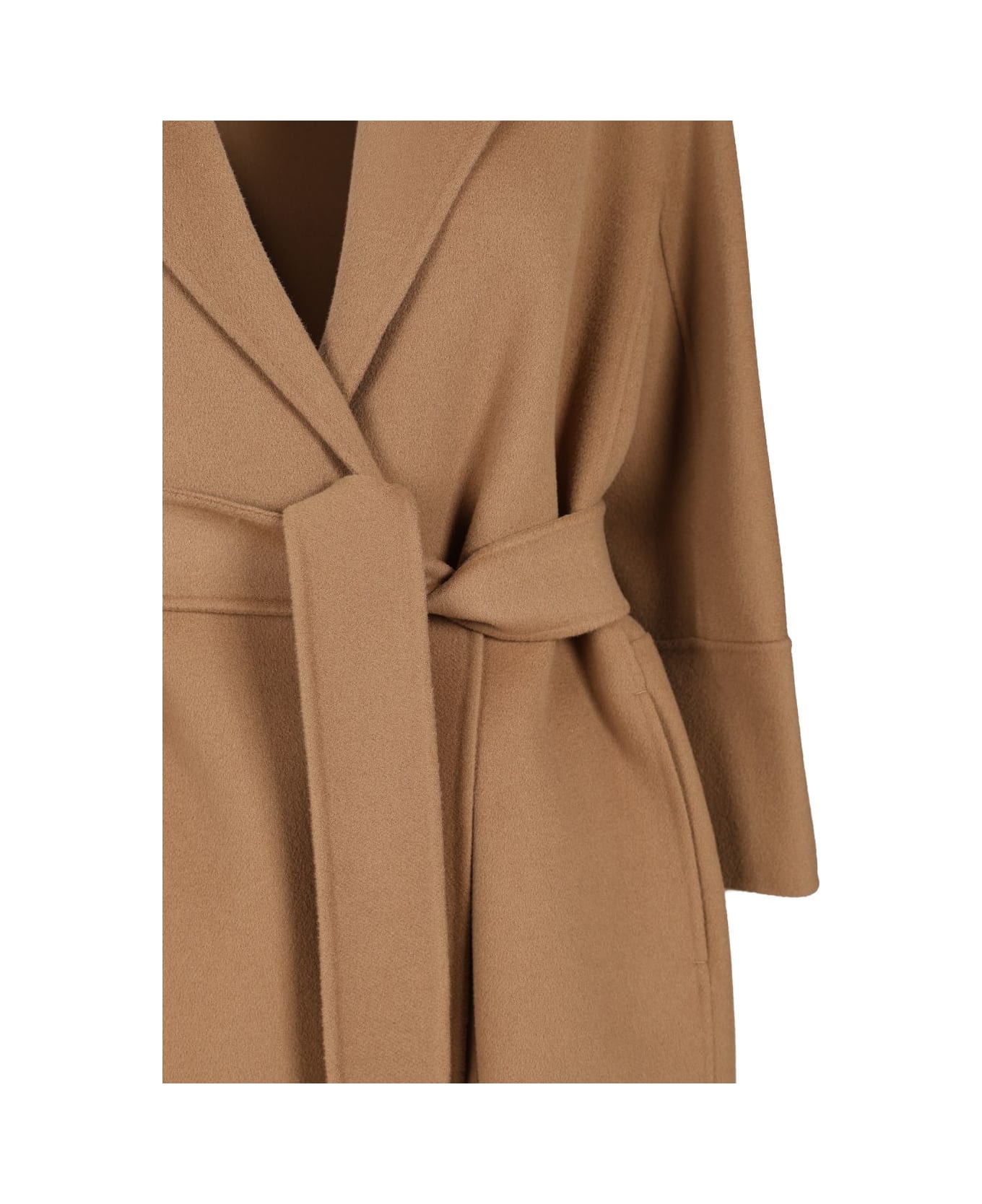 
S Max Mara Short Double Wool Coat - BEIGE