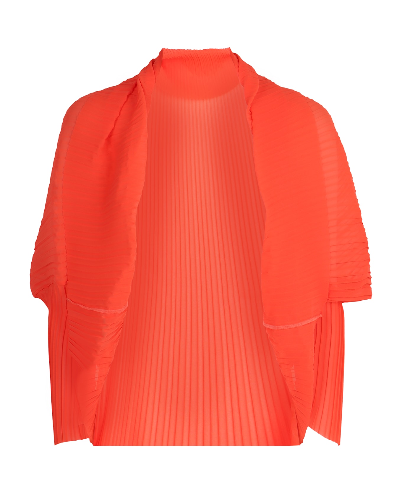 Max Mara Vesuvio Pleated Shrug - Coral