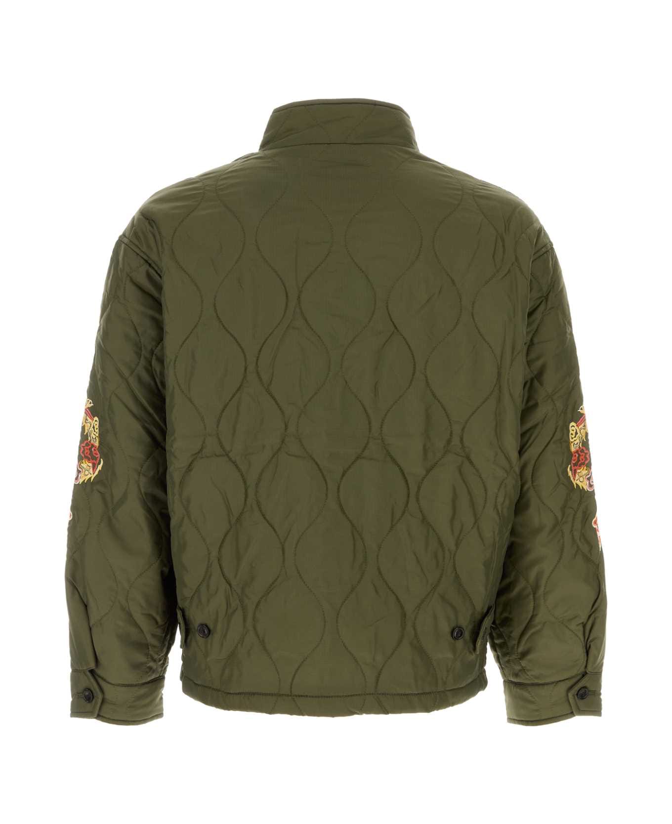 Baracuta Army Green Nylon Jacket - OLIVE