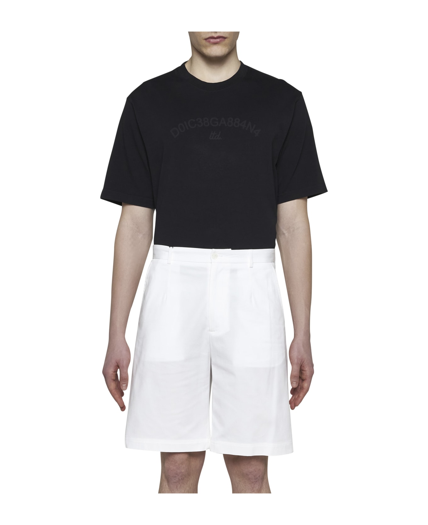 Dolce & Gabbana Branded Tag Shorts - Bianco