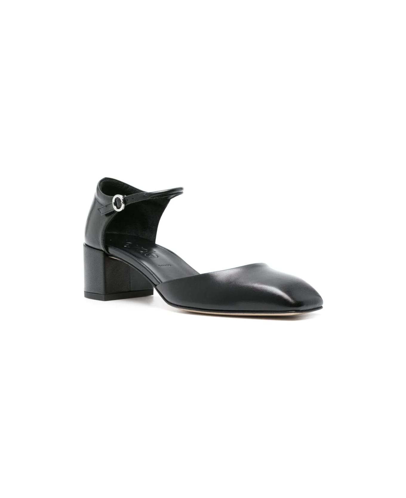 aeyde Magda Nappa Leather Black Shoes - Black