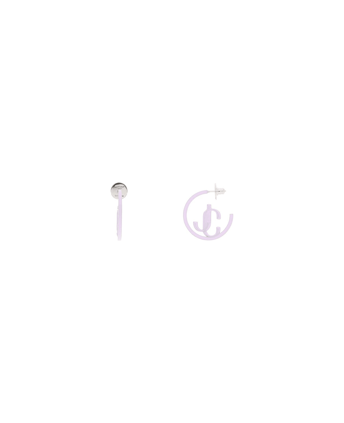 Jimmy Choo 'jc Monogram Hoops' Earrings - WISTERIA (Purple)
