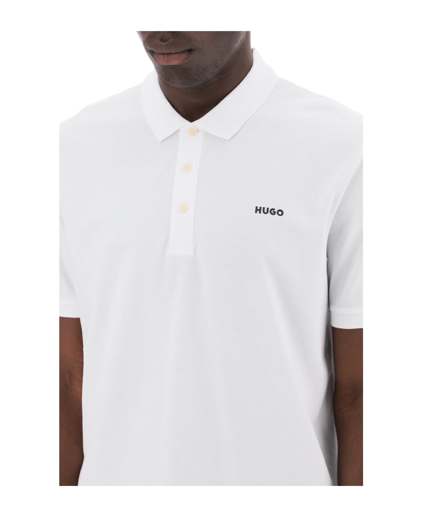 Hugo Boss Cotton Piquã© Donos Polo Shirt - WHITE