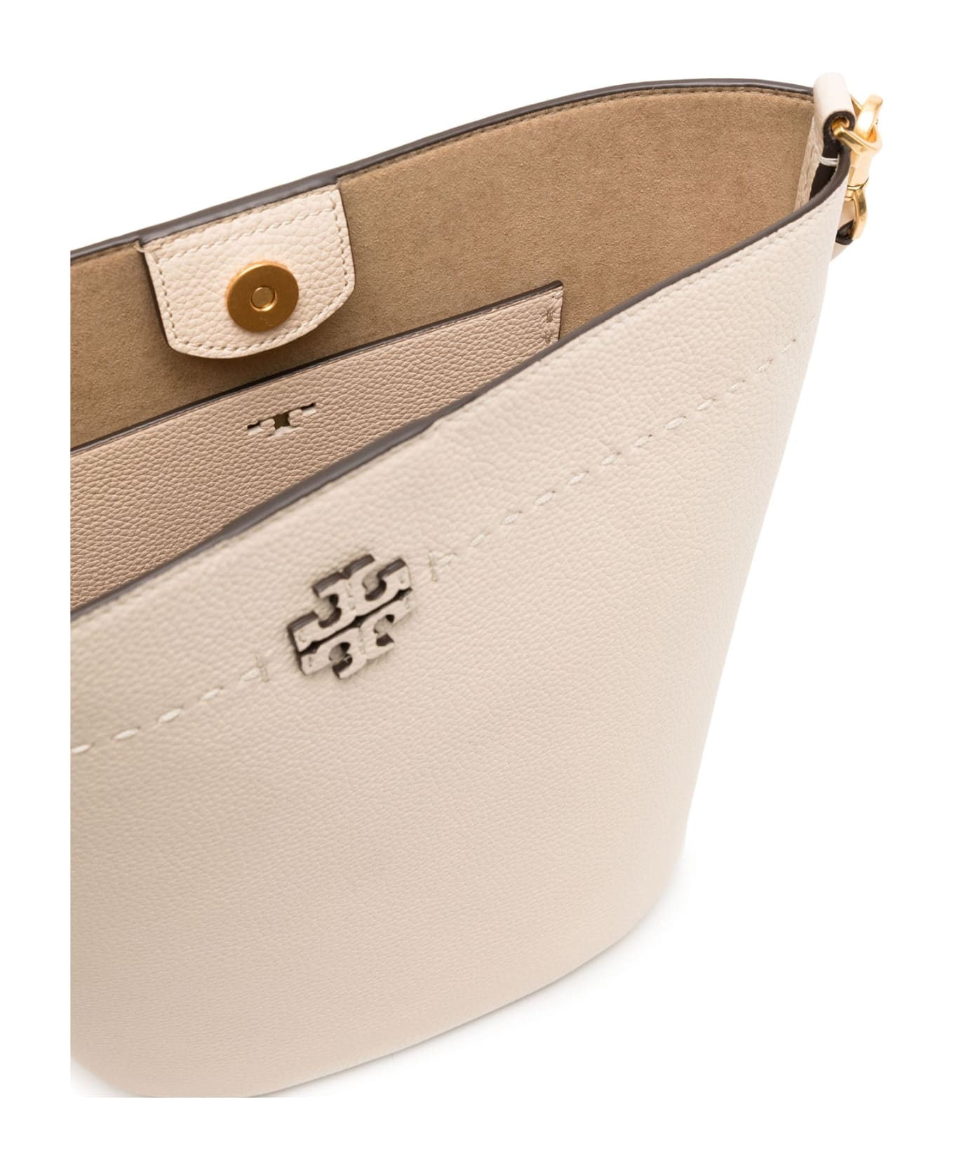 Tory Burch Mcgraw Leather Bucket Bag - BRIE