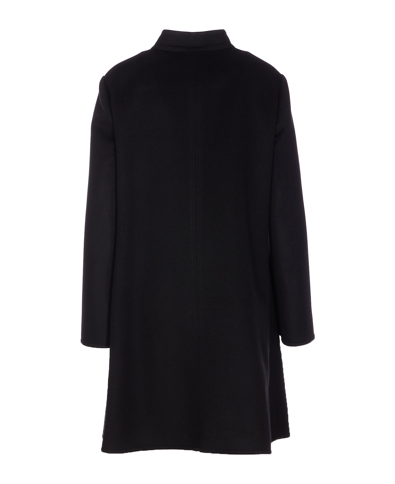 Valentino Garavani Solid Compact Drap Coat - Black