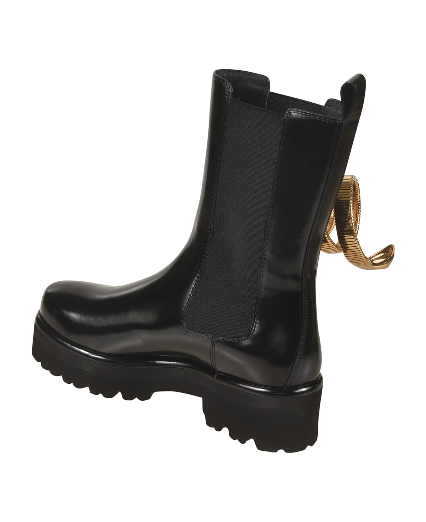 René Caovilla Side Stretch Boots - Black