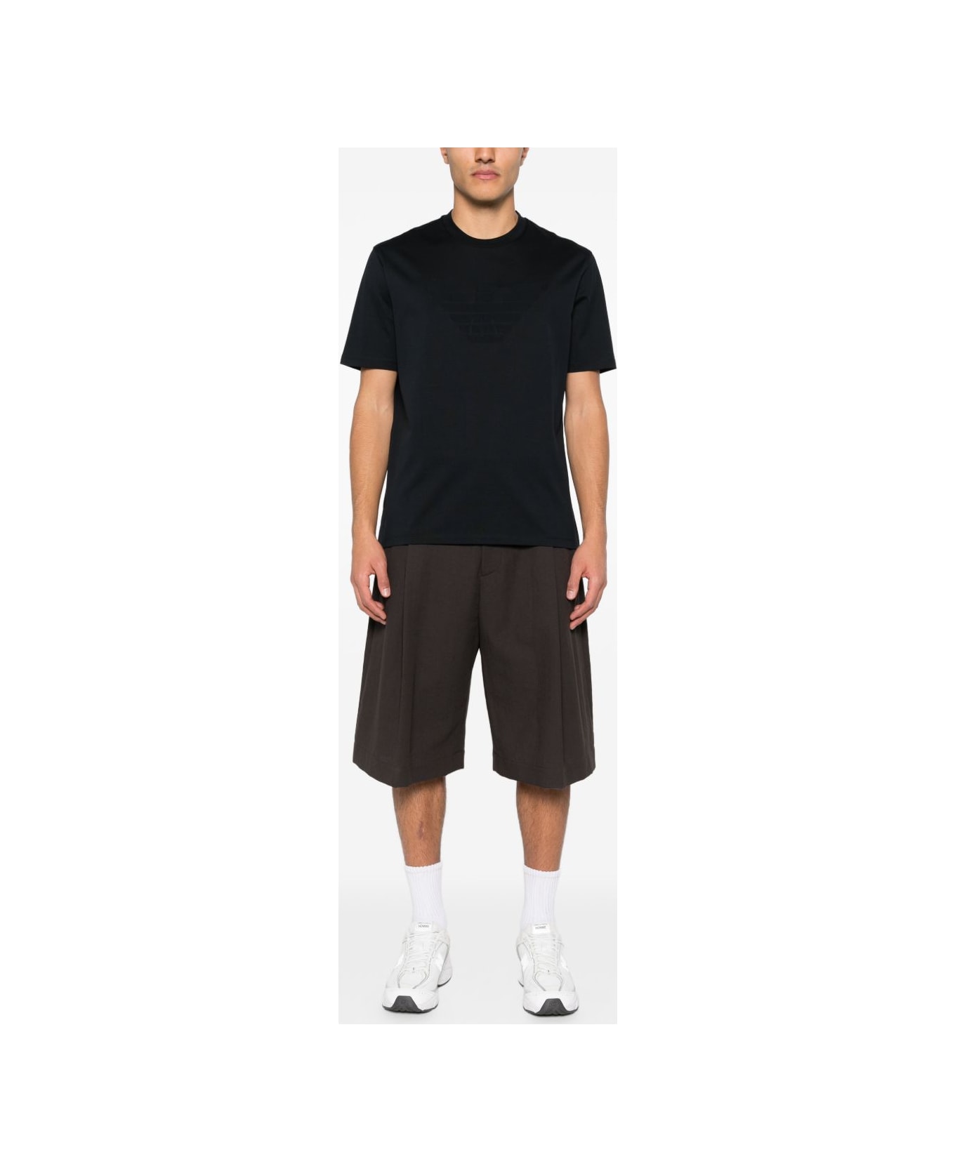 Emporio Armani Logo Cotton T-shirt - Blue