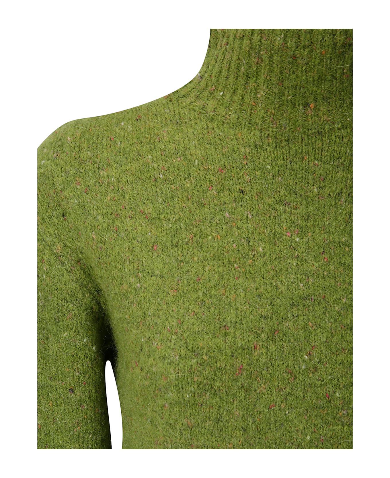 Hira Alpaca High Collar - GREEN