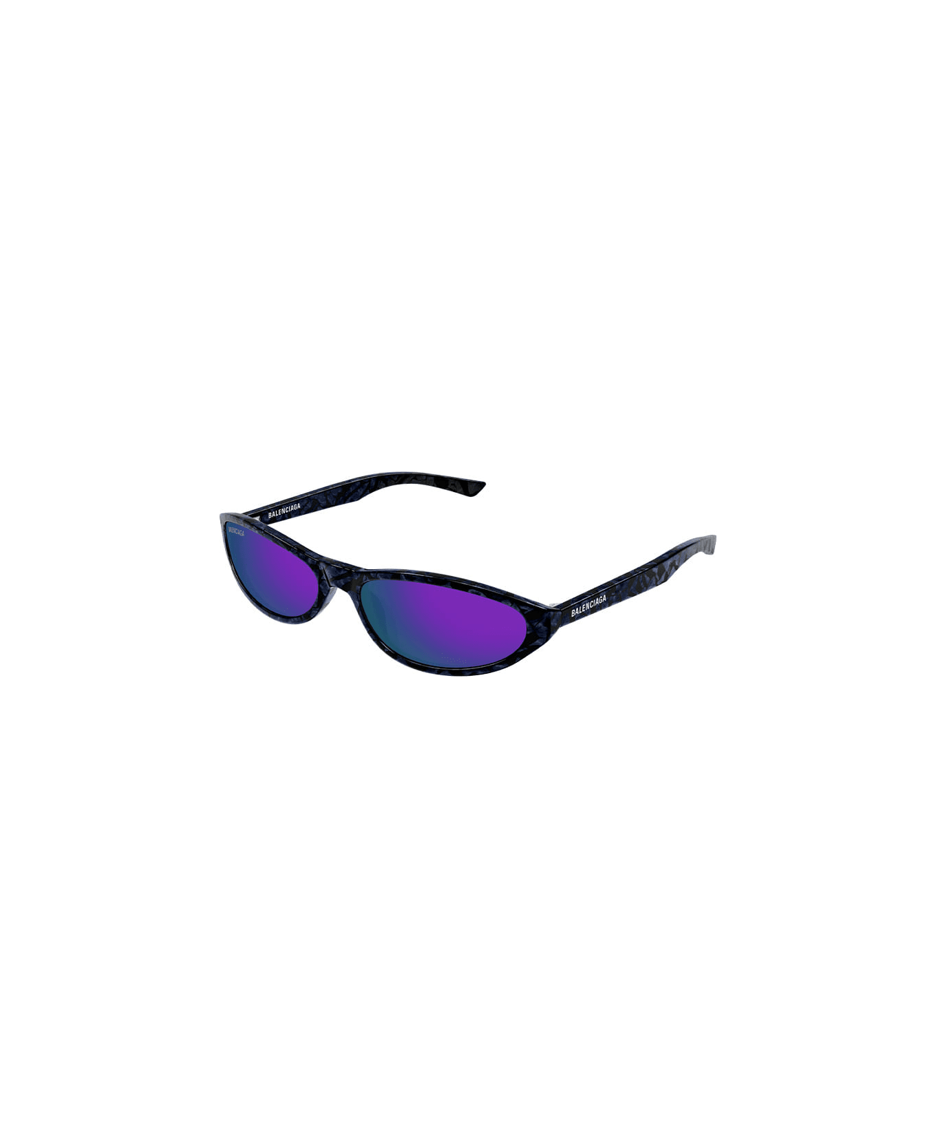 Balenciaga Eyewear Bb0007s-011 - Black / Violet Sunglasses - Black