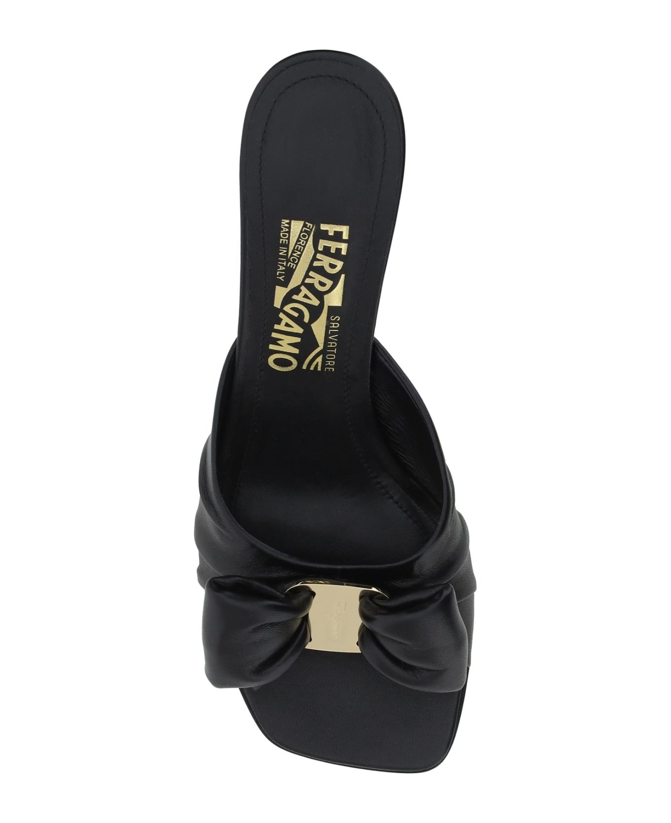 Ferragamo Vara Slide Sandals - Black