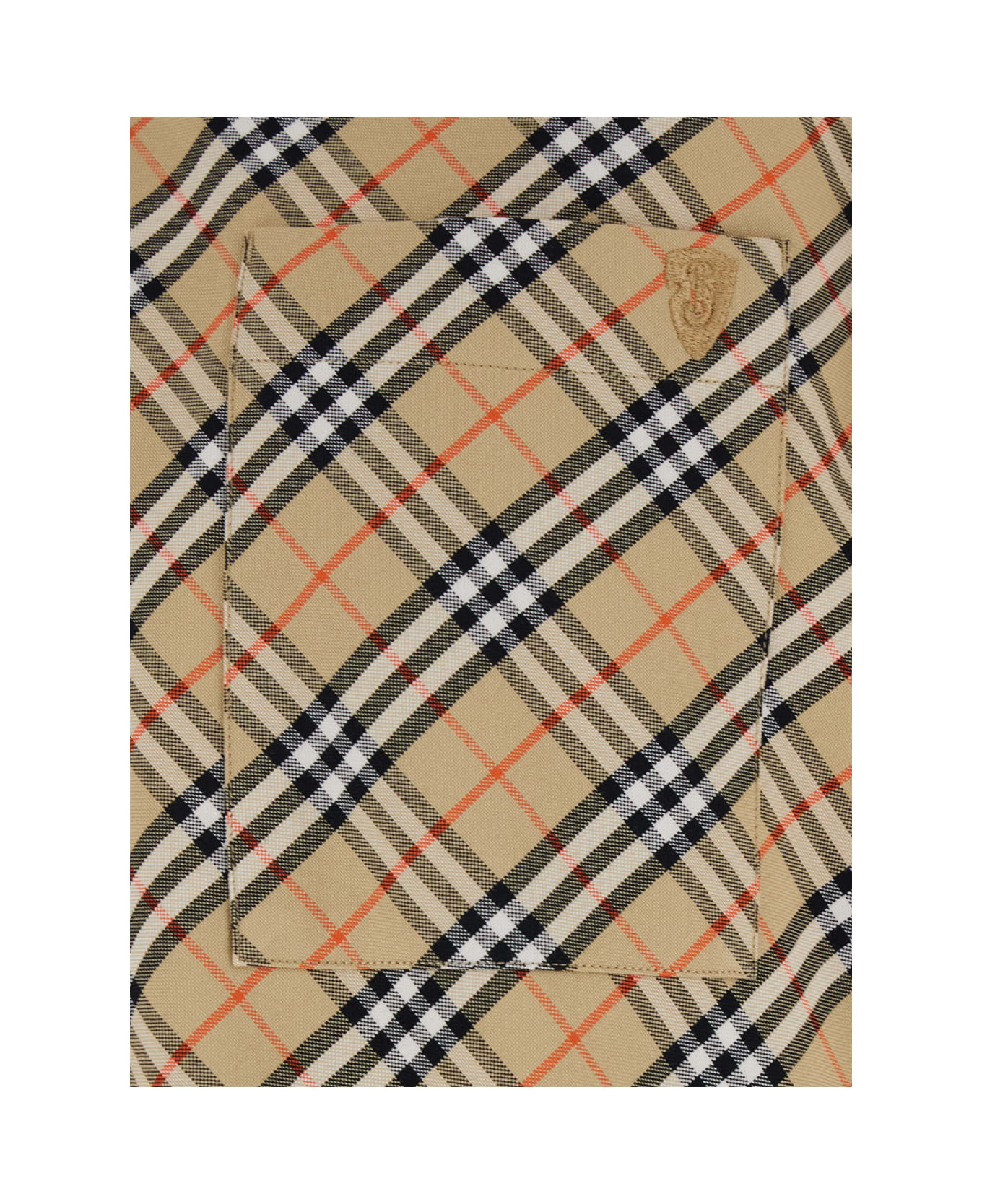 Burberry Beige Shirt With All-over Vintage Check Motif - Beige