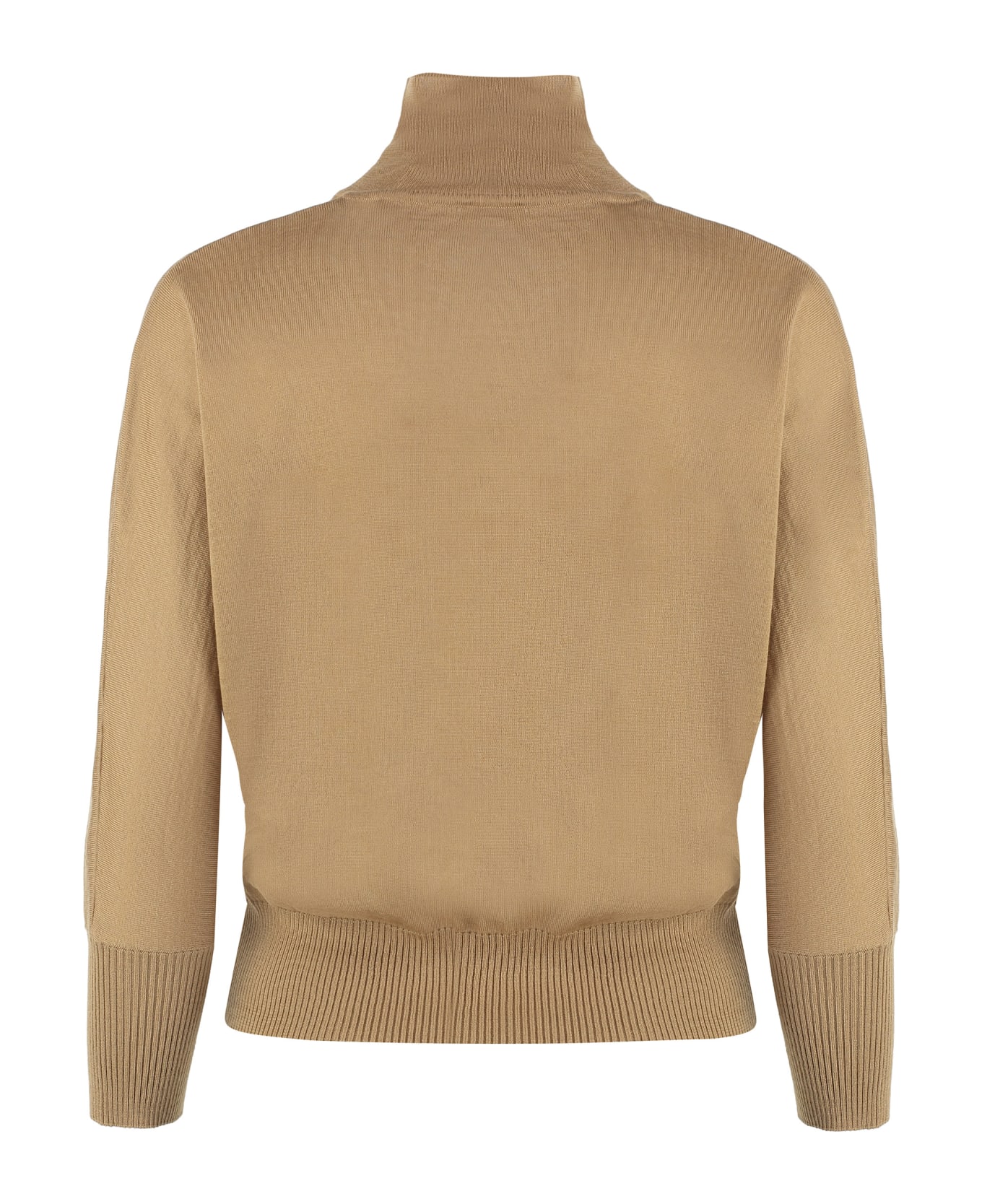Max Mara Talea Wool Turtleneck Sweater - BEIGE