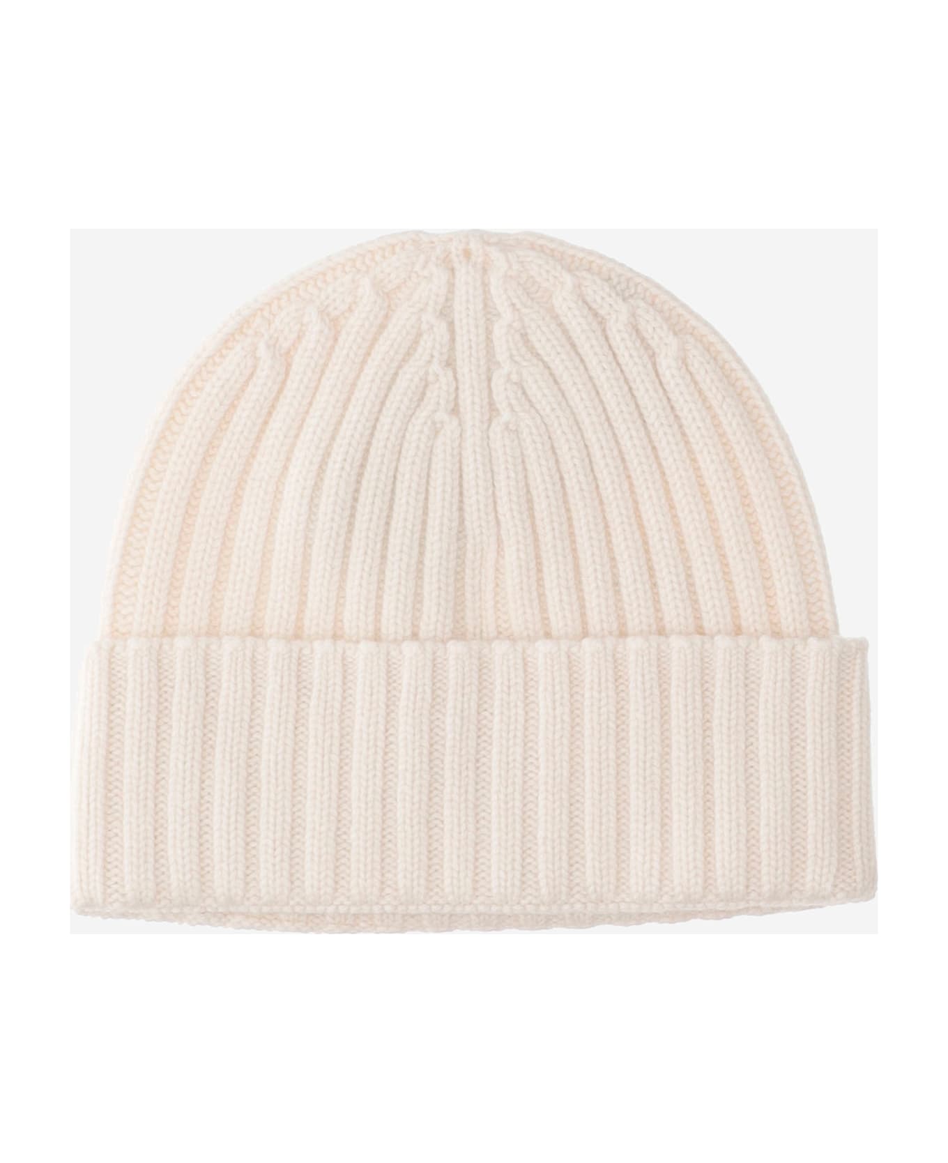 MC2 Saint Barth Wool Blend Beanie With Logo - White