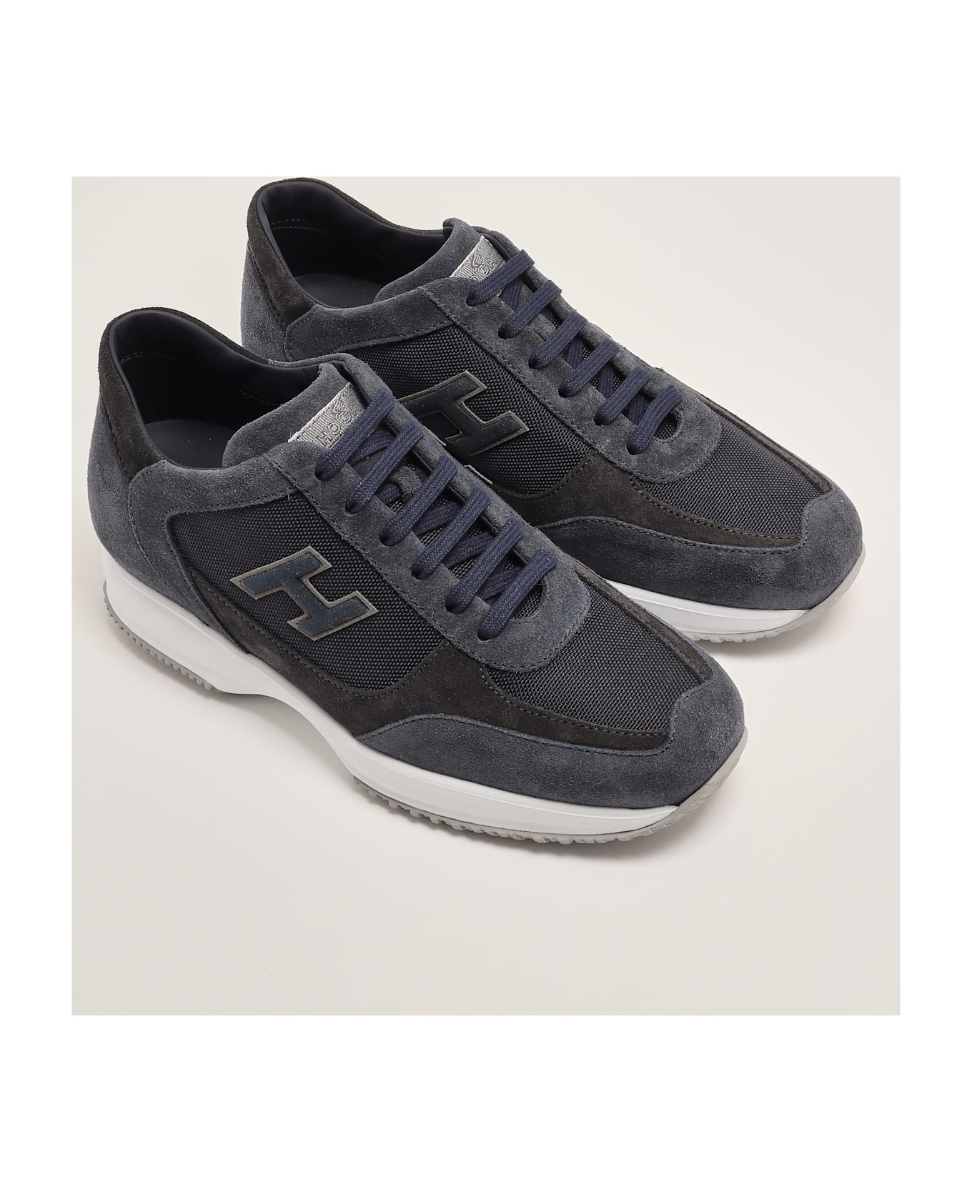 Hogan Interactive H Flock Sneaker - NAVY