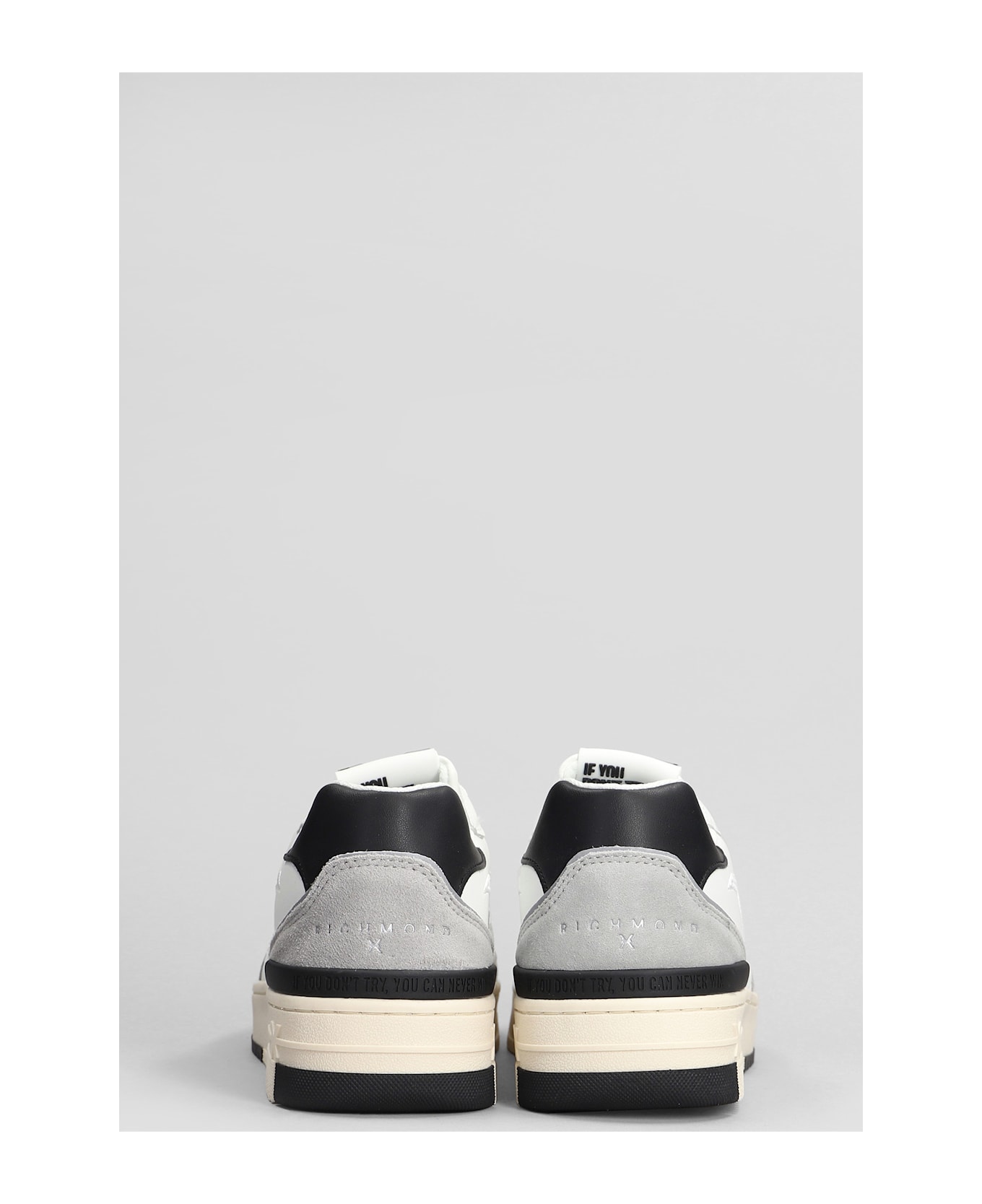 John Richmond Sneakers In Grey Suede And Leather - grey