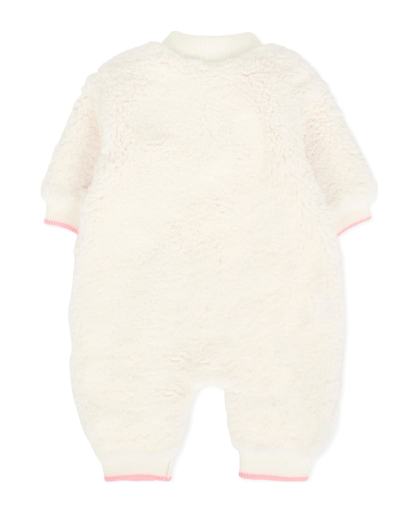 Billieblush Ivory Babygrow For Baby Girl With Writing - Ivory