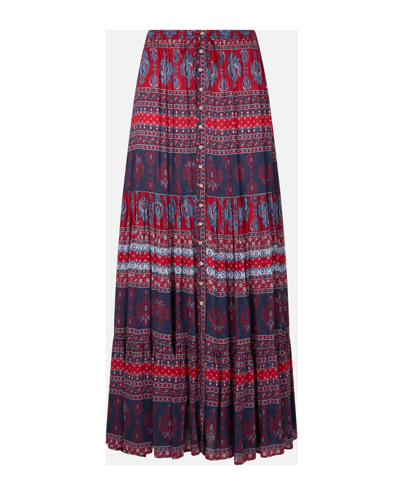 MC2 Saint Barth Gipsy Skirt Boho Chic - BLUE