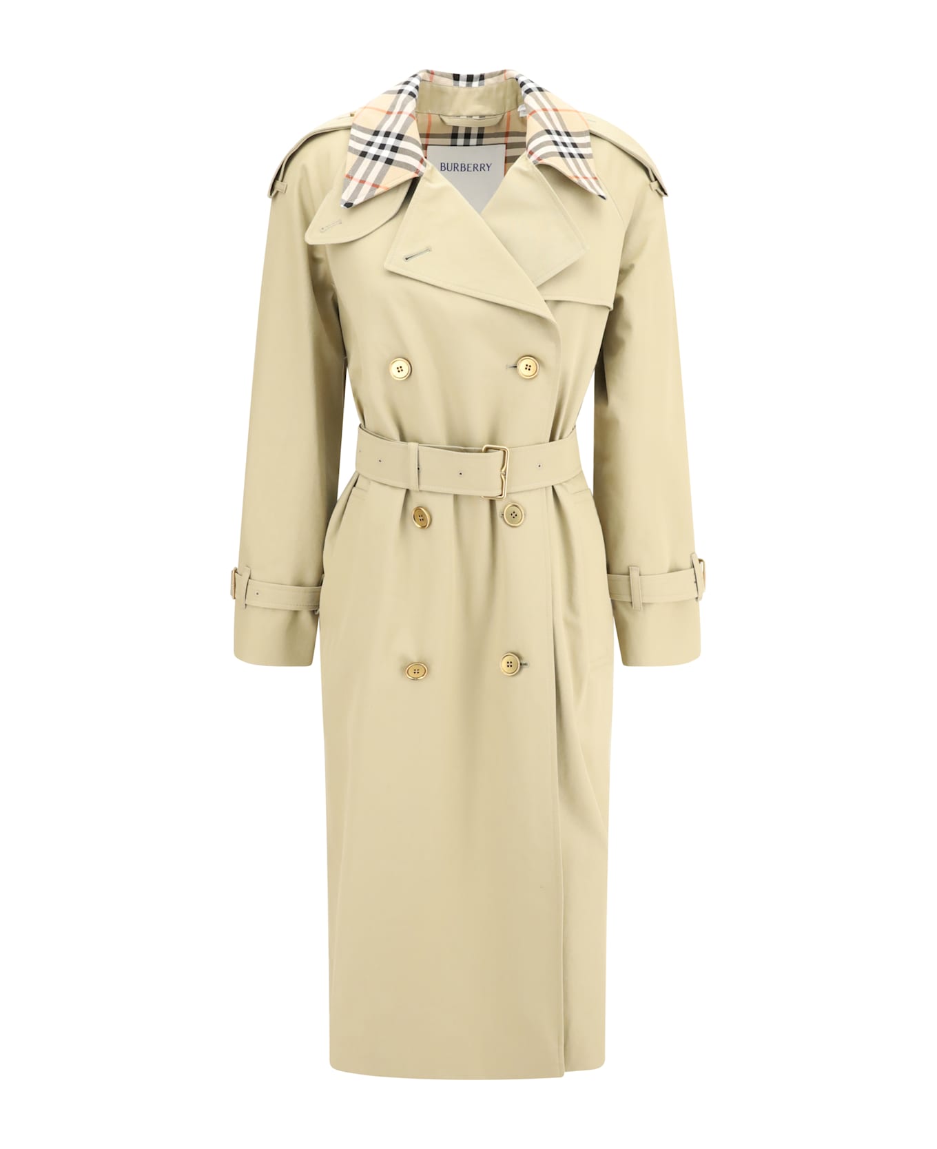 Burberry Castleford Trench Coat With Archive Check Collar