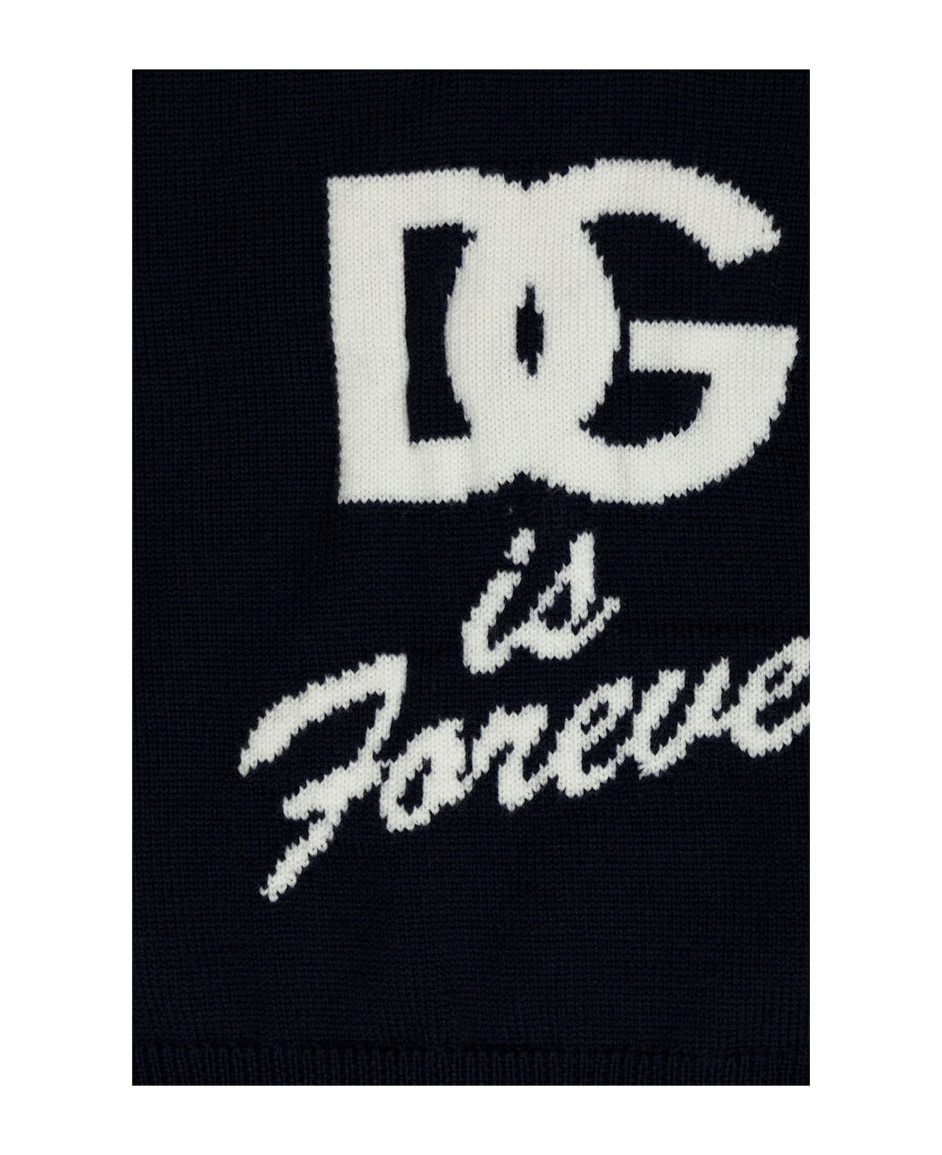 Dolce & Gabbana Logo Intarsia Knitted Jumper