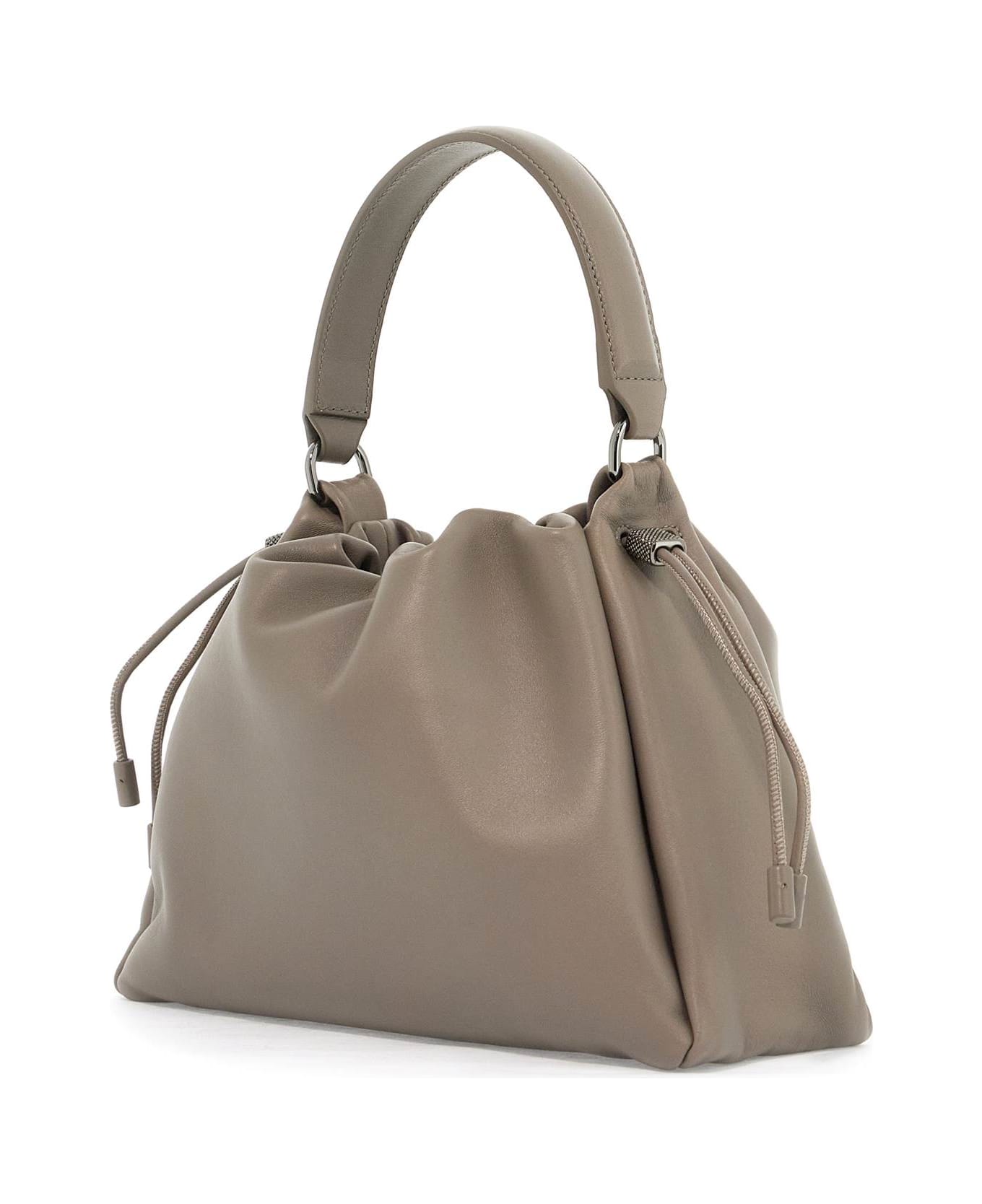 Brunello Cucinelli Handbag With Monile Embell - Pietra Serena