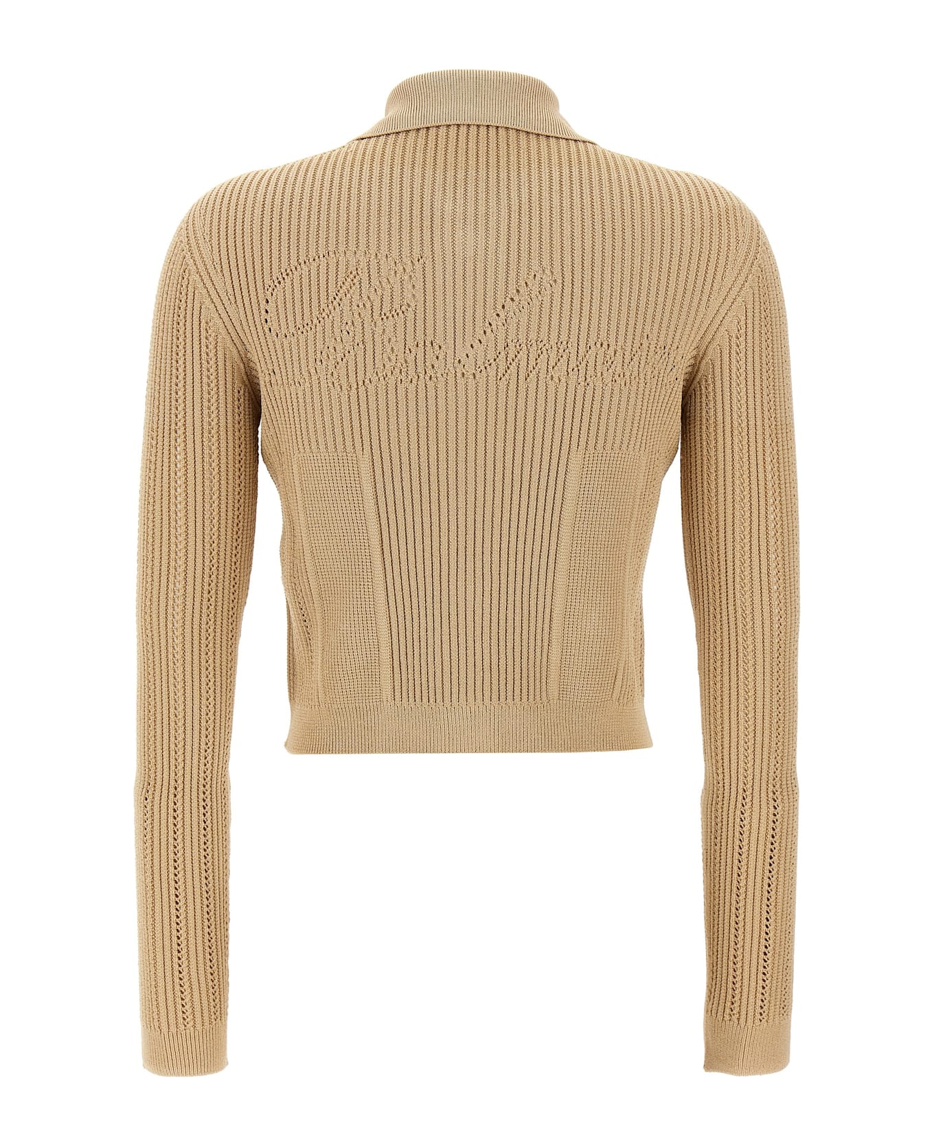 Balmain Ribbed Cardigan - Beige