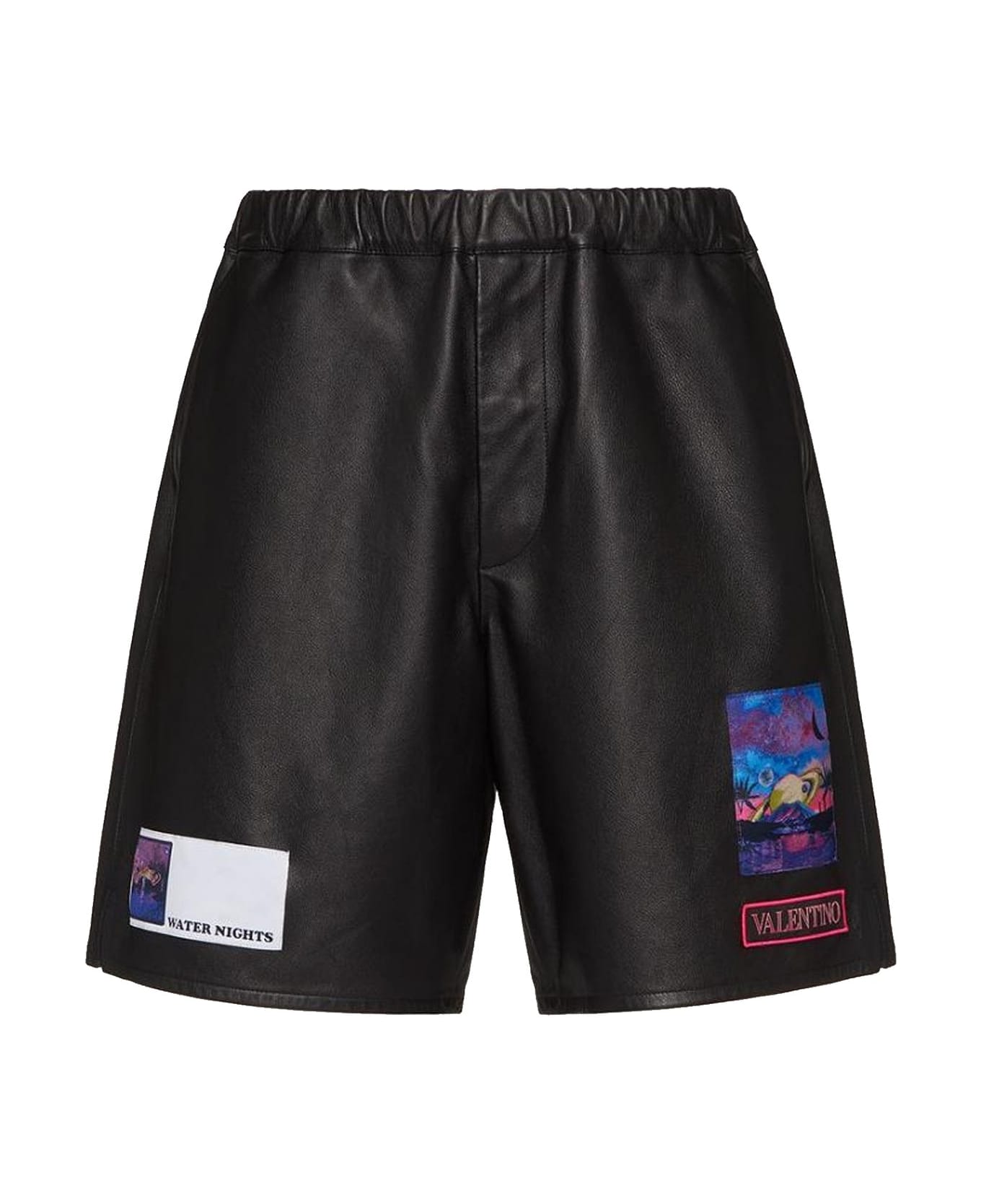 Valentino Leather Shorts - Black ショートパンツ
