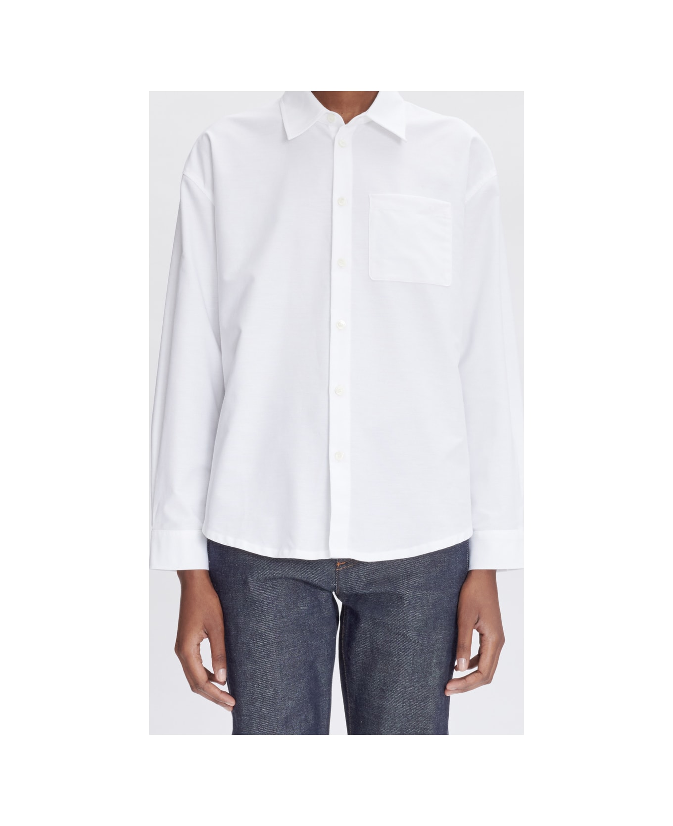 A.P.C. Chemise Boyfriend Brodee - Aab Blanc