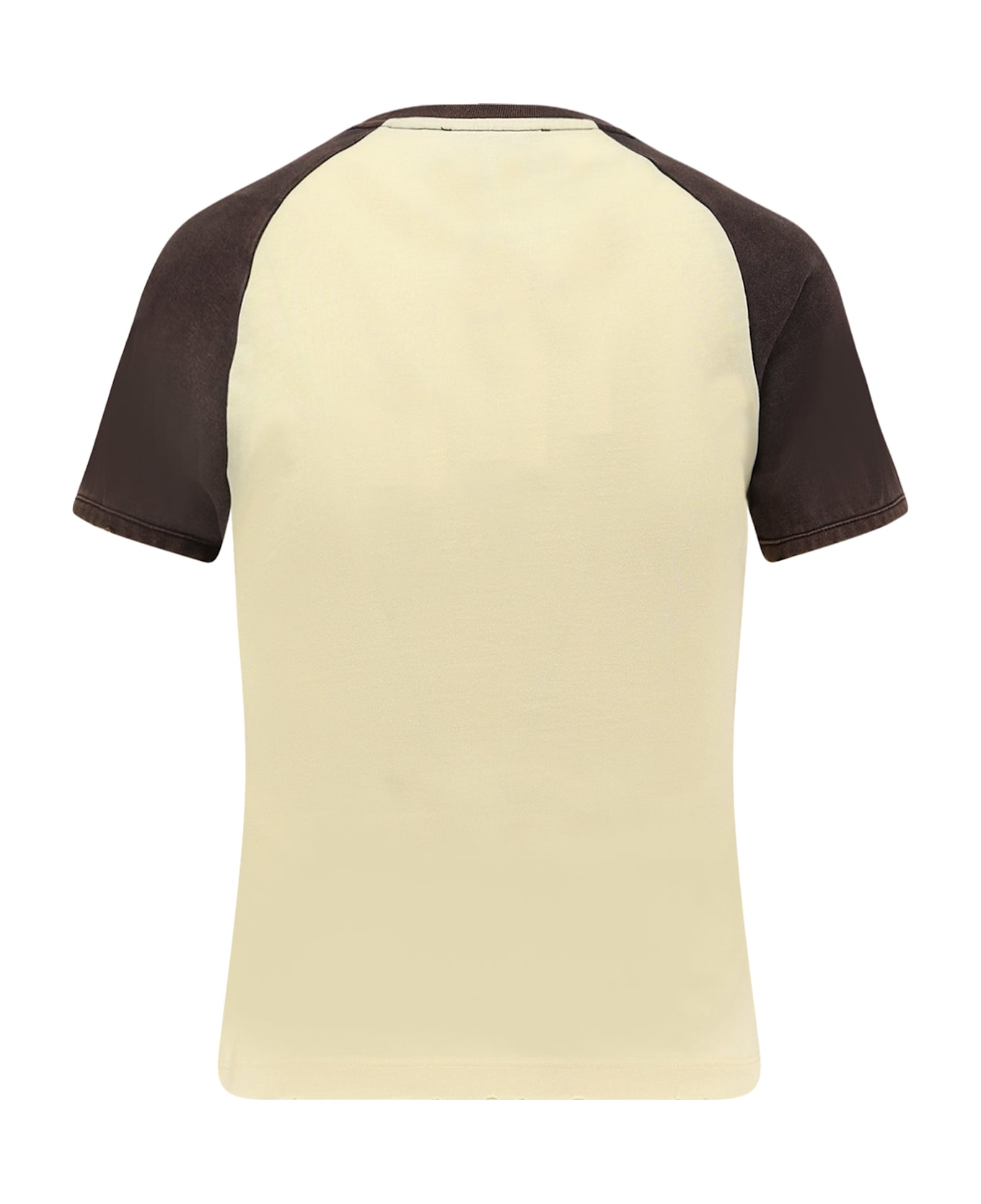 Coperni Cotton T-shirt With Used Effect - Yellow/black