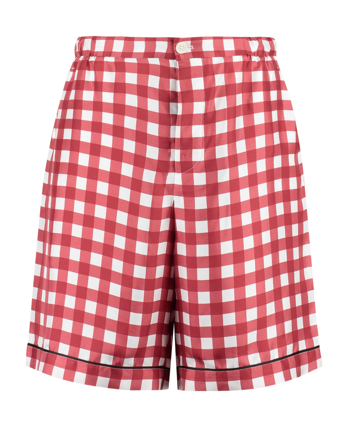 Prada Printed Silk Shorts - red ショートパンツ