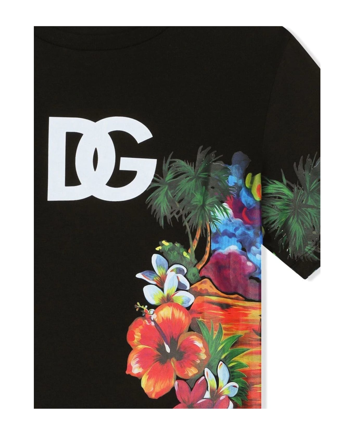 Dolce & Gabbana Black Cotton Tshirt - Nero