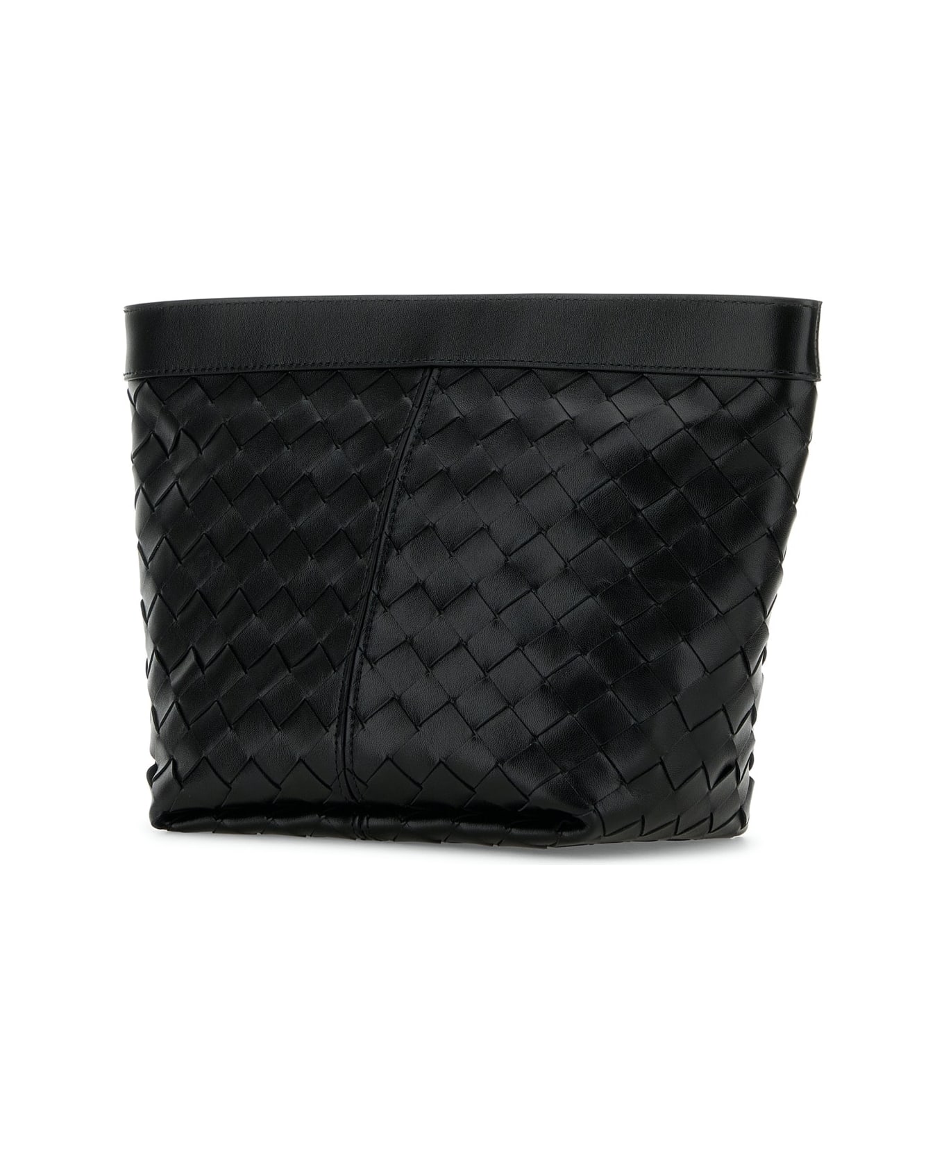 Bottega Veneta Flip Flap Medium Prism Pouch - BLACKGOLD