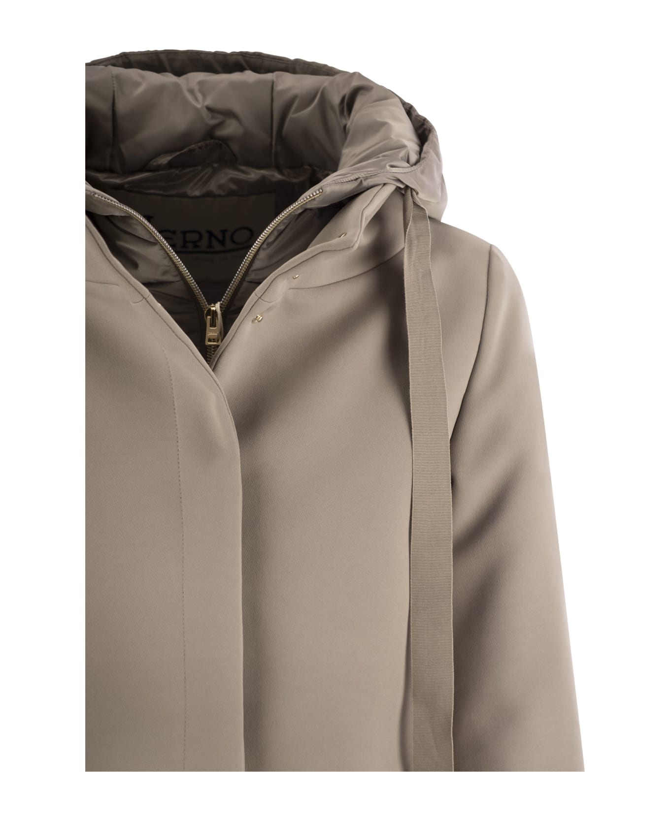 Herno Double Front Mid Coat - Nude & Neutrals