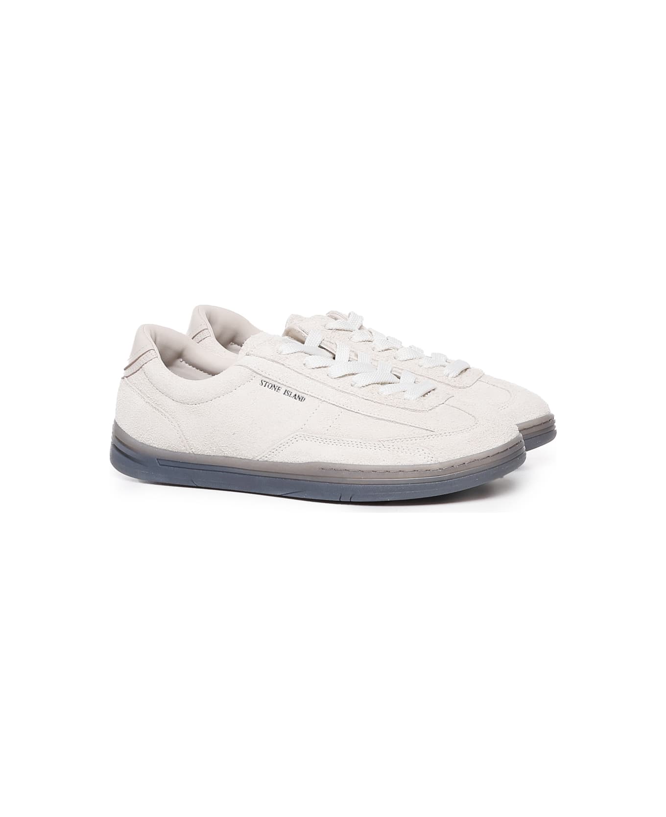 Stone Island Sneakers In Suede - Beige