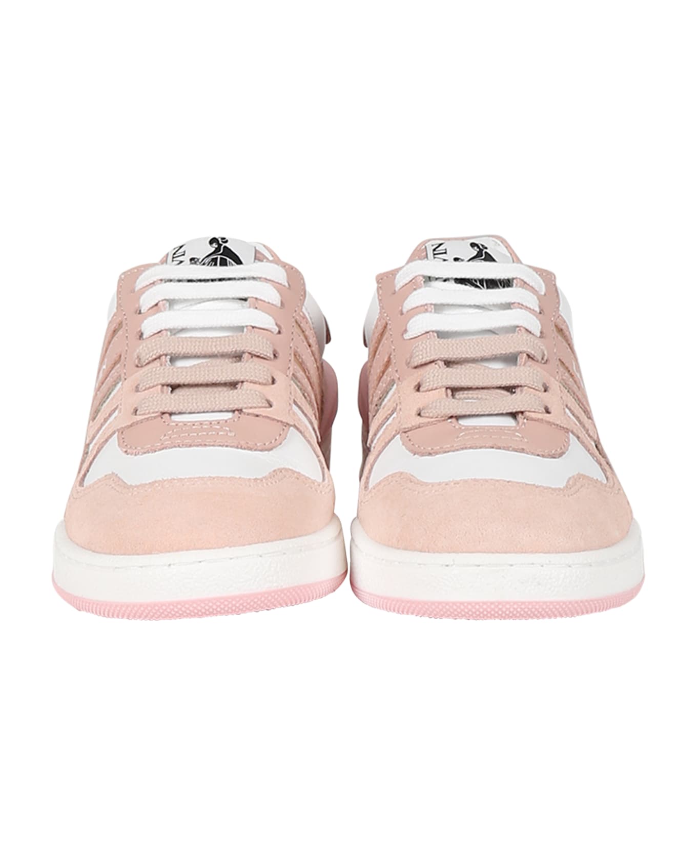 Lanvin Pink Sneakers For Girl With Logo - Pink シューズ
