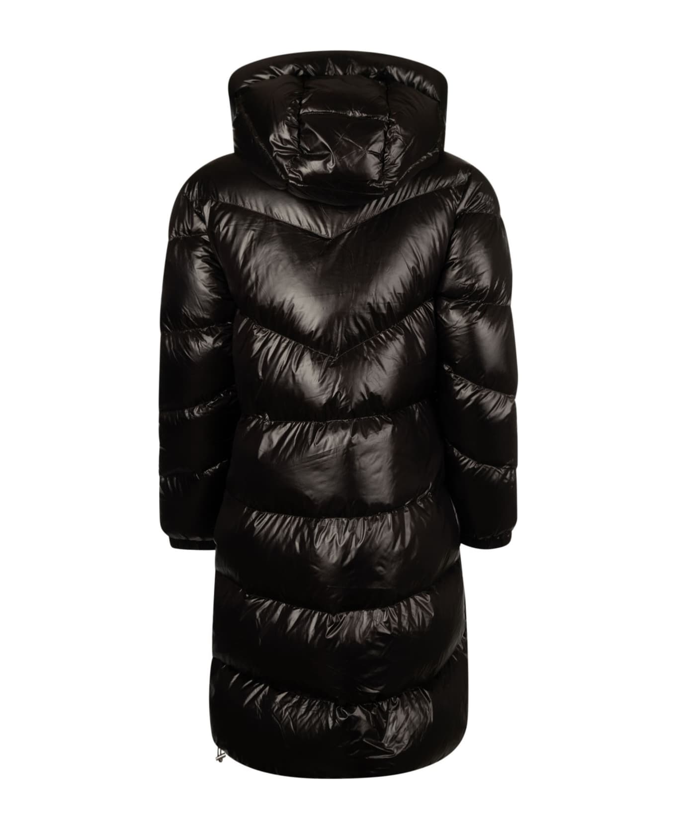 Woolrich Wrap Padded Long Coat - Black