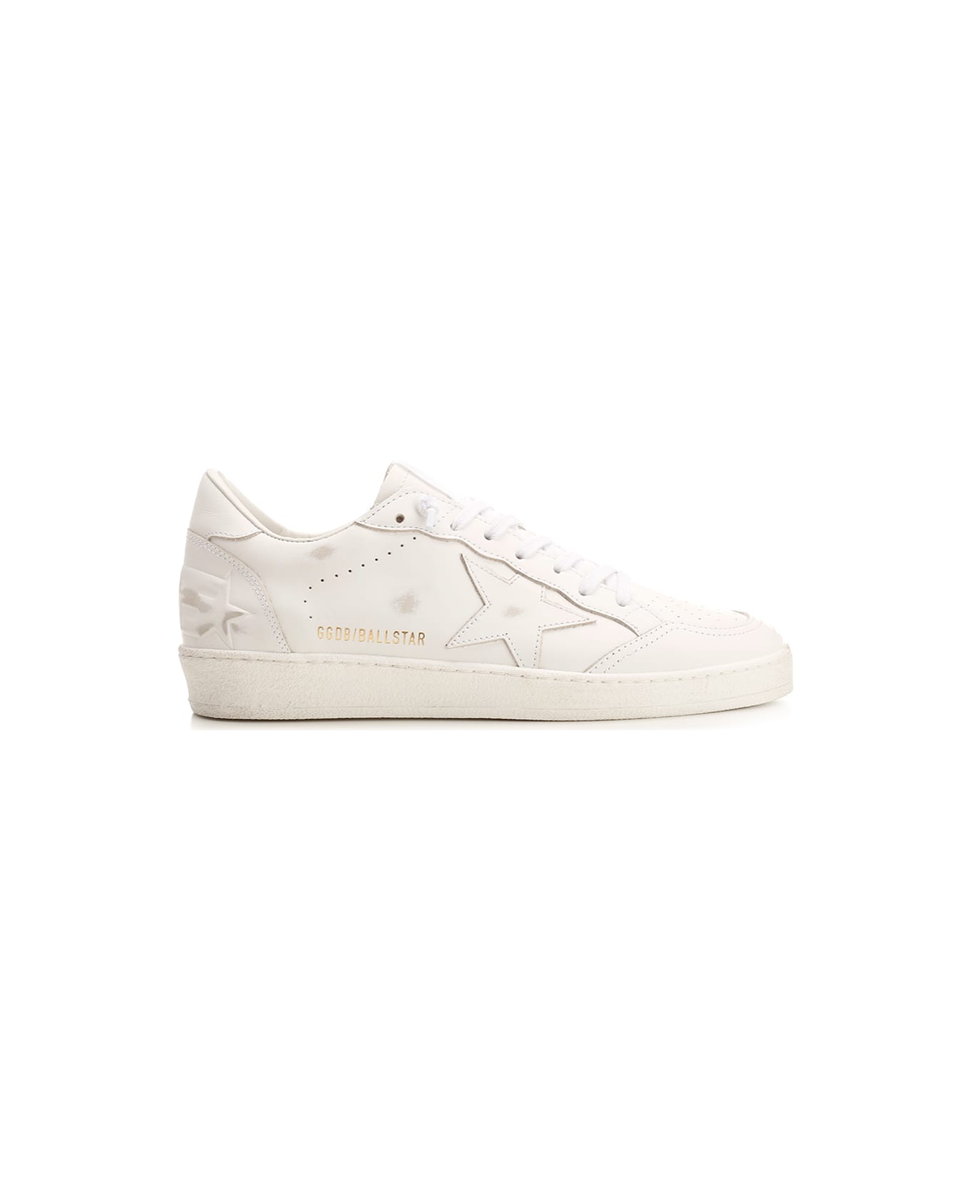 Golden Goose Ball Star Leather Sneakers - Optic White
