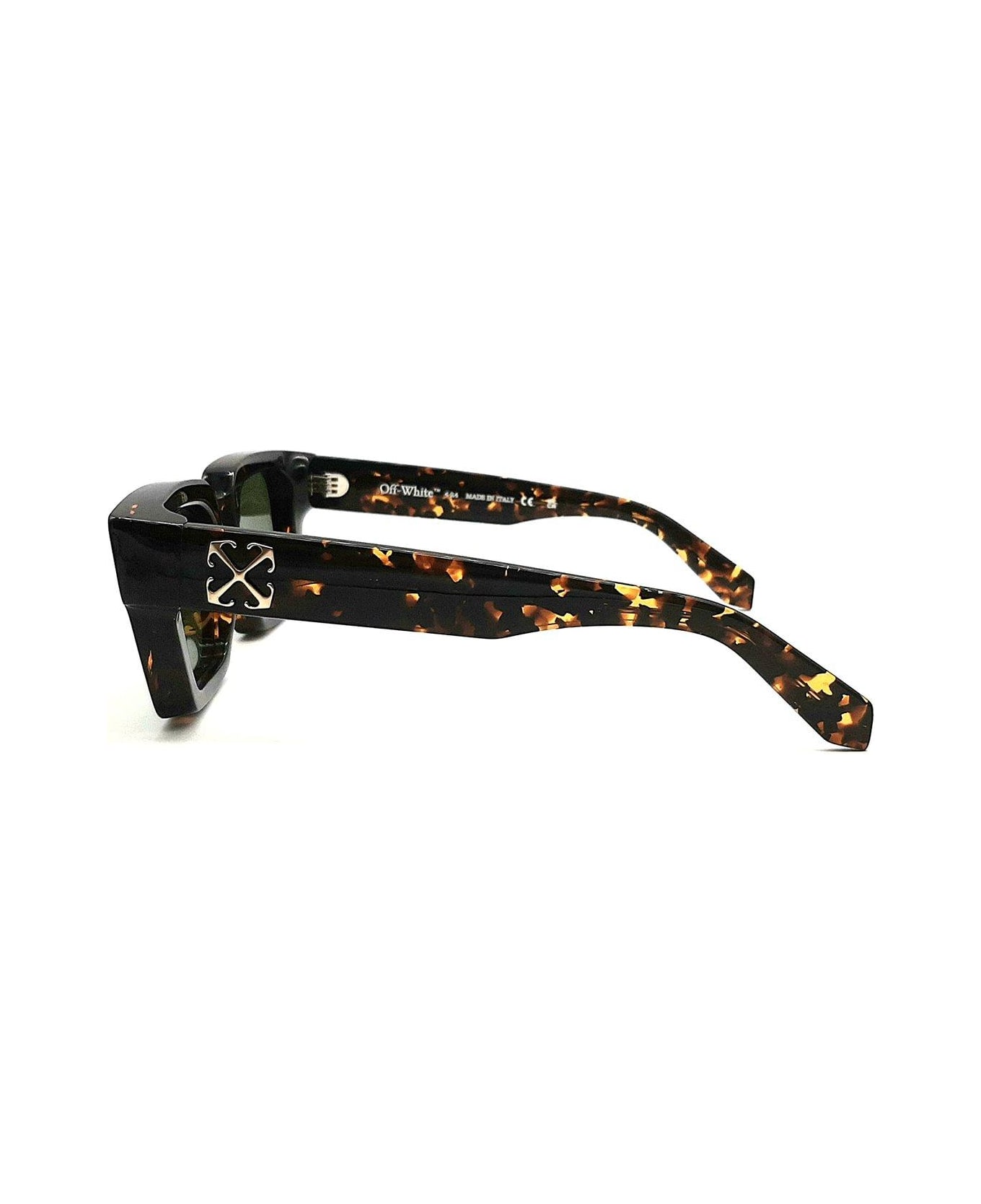 Off-White Square Frame Sunglasses - 6055 havana   green