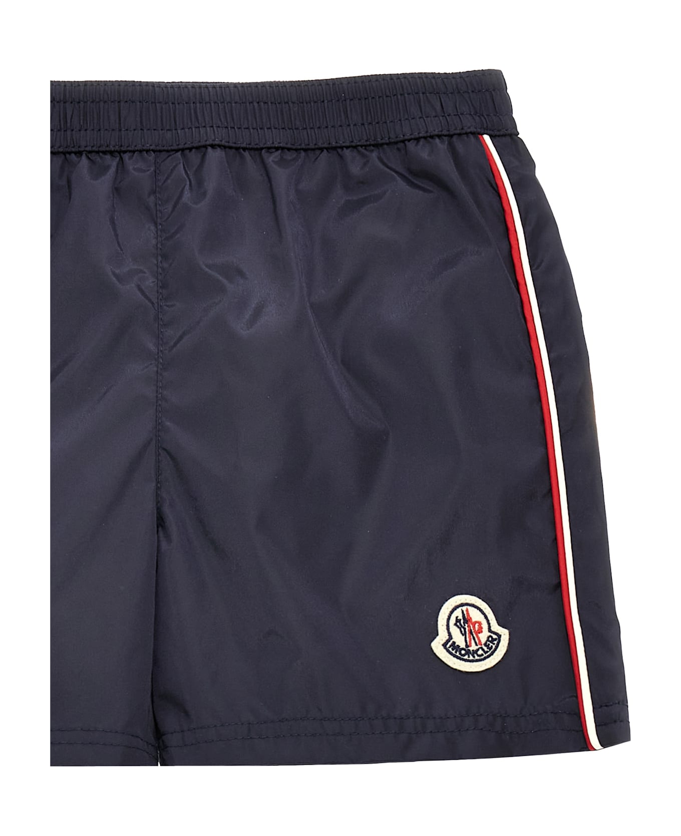 Moncler Logo Patch Swim Shorts - Blue
