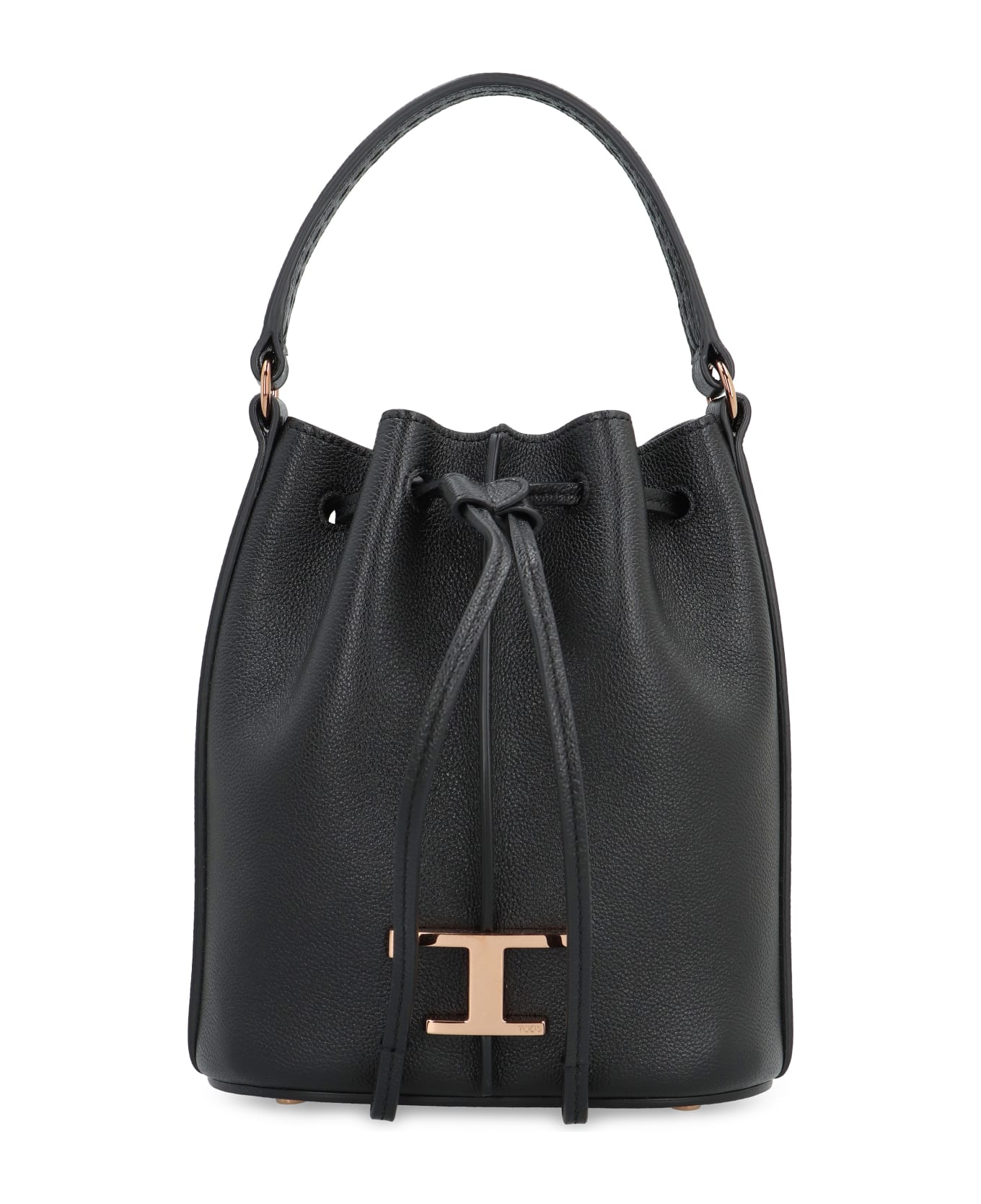 Tod's T Timeless Leather Bucket Bag - black
