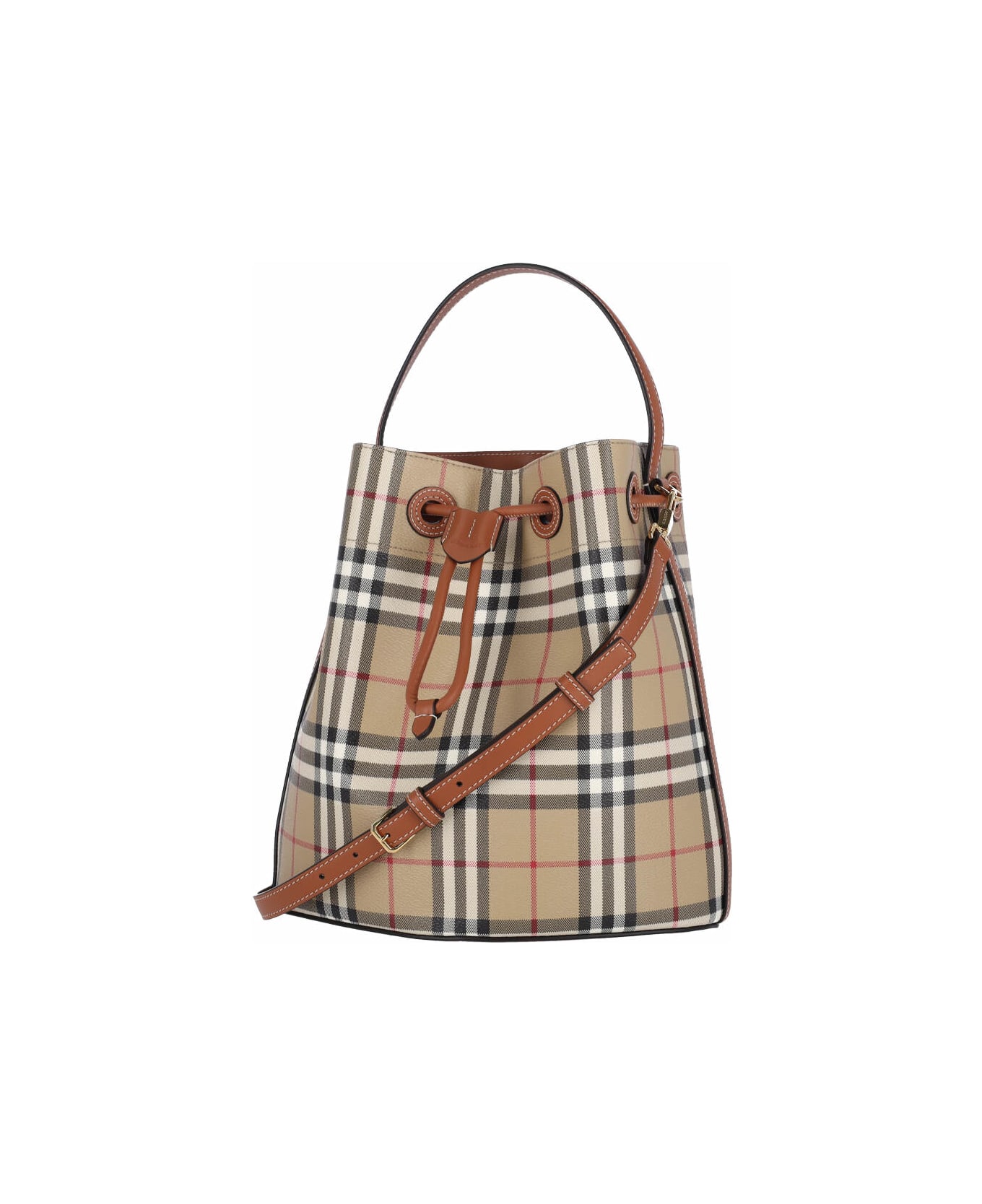 Burberry Small Bucket Bag "tb" - Brown